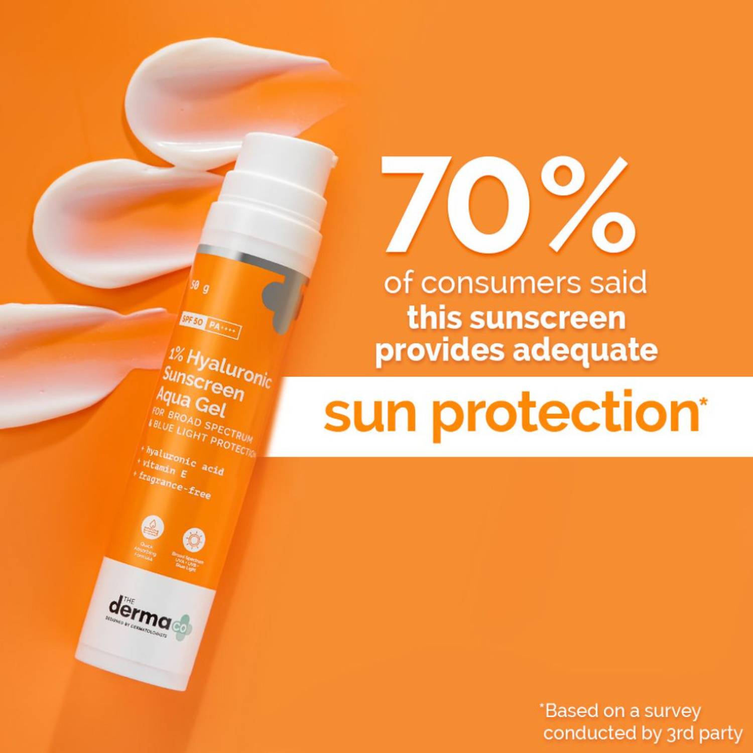 The Derma Co 1% Hyaluronic Acid Sunscreen 50g + 2% Kojic Acid Face - Image 3