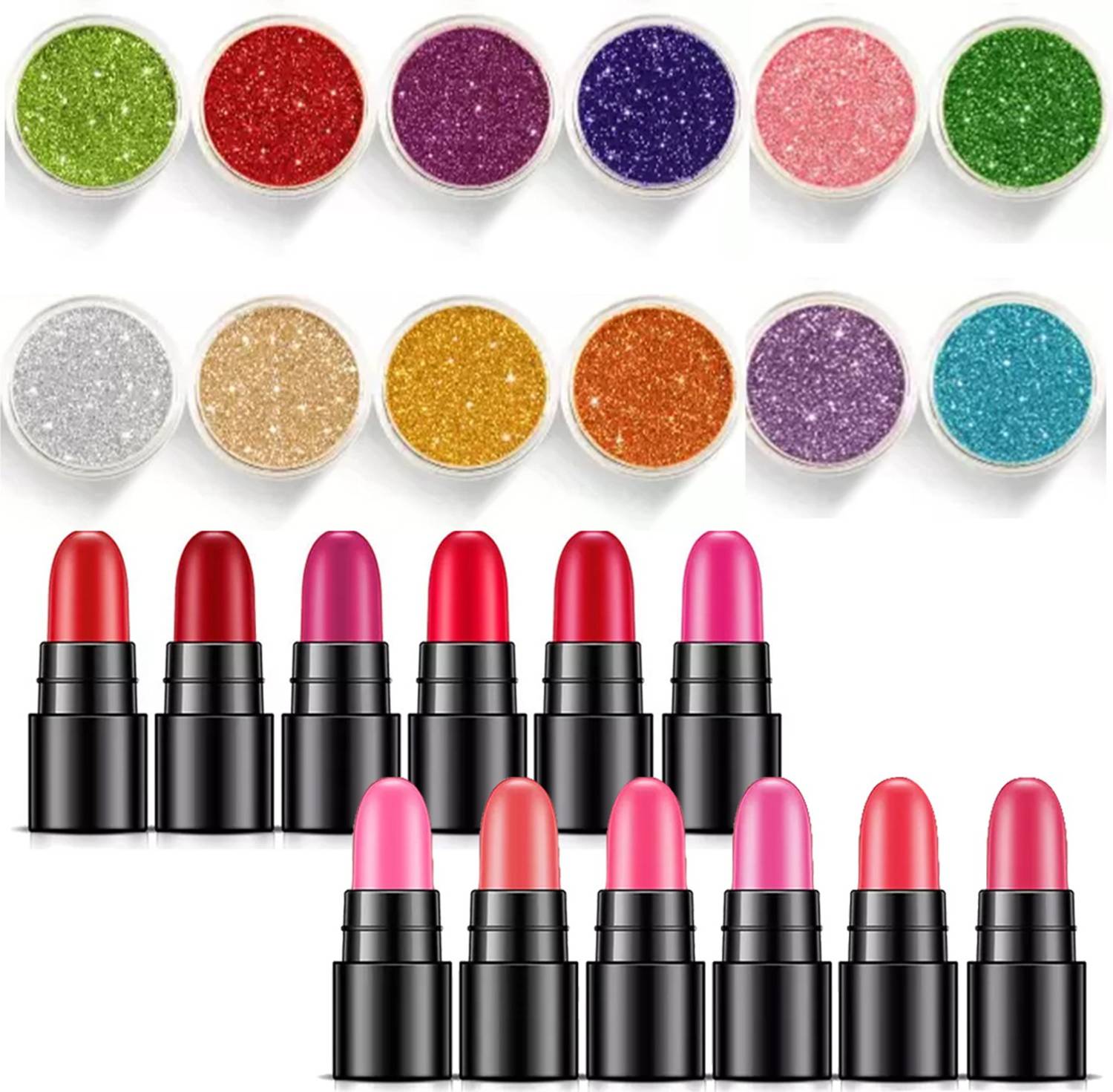 adbeni Lipstick & Gilitter Low Combo Pack GC-942