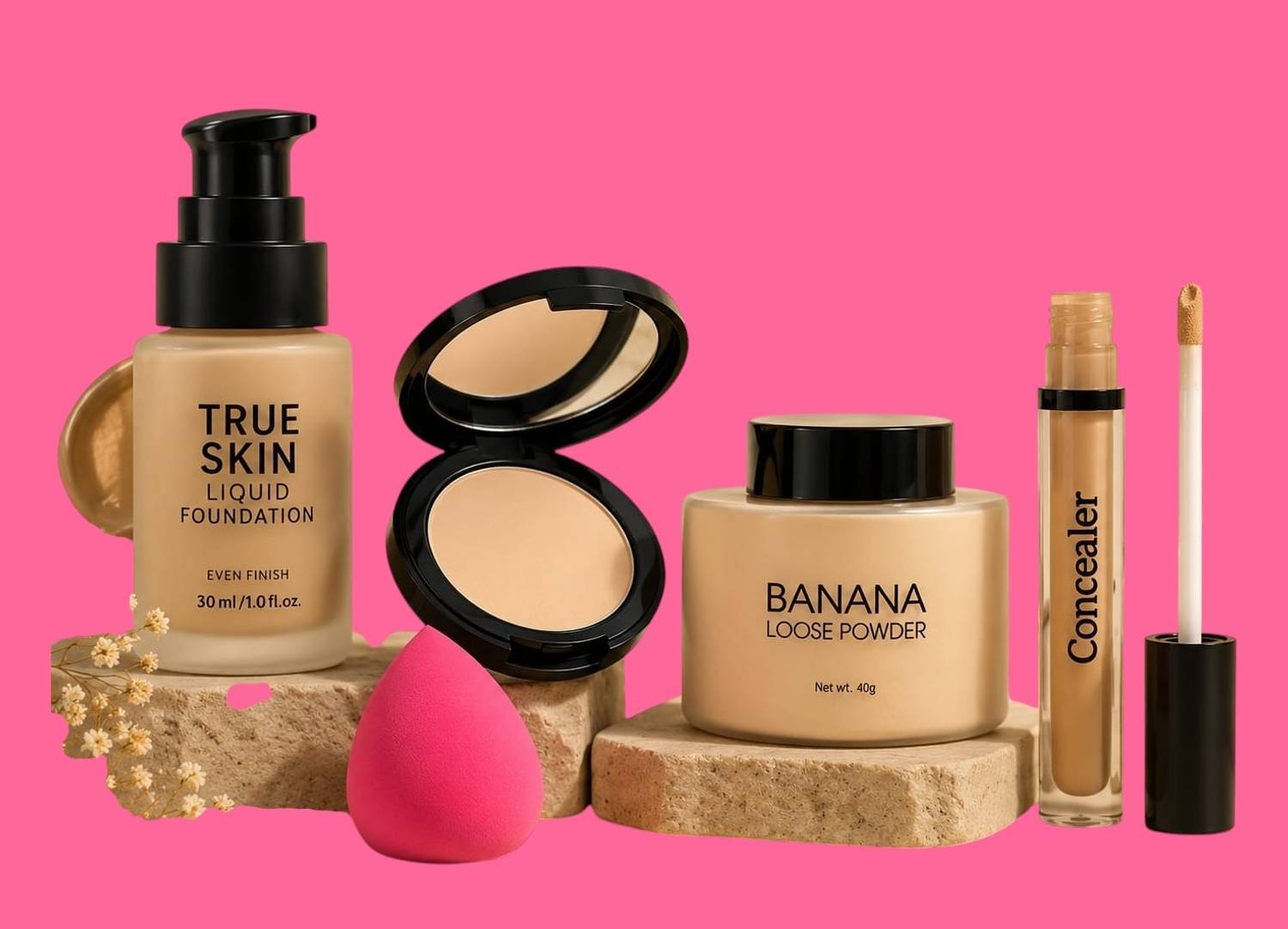brown blush BB MAKEUP COMBO SET OF 5