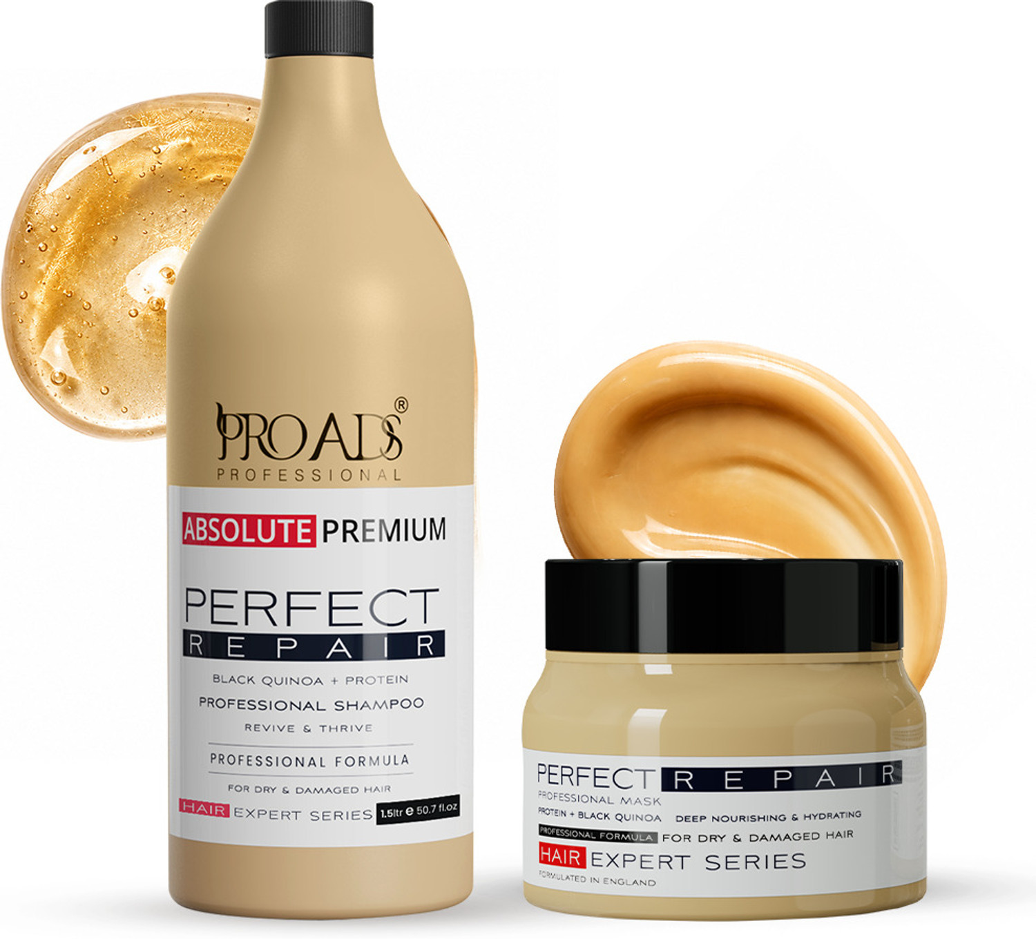 Image of PRO ADS Perfect Repair Shampoo and Mask with Protein and Black Quinoa for Damaged Hair