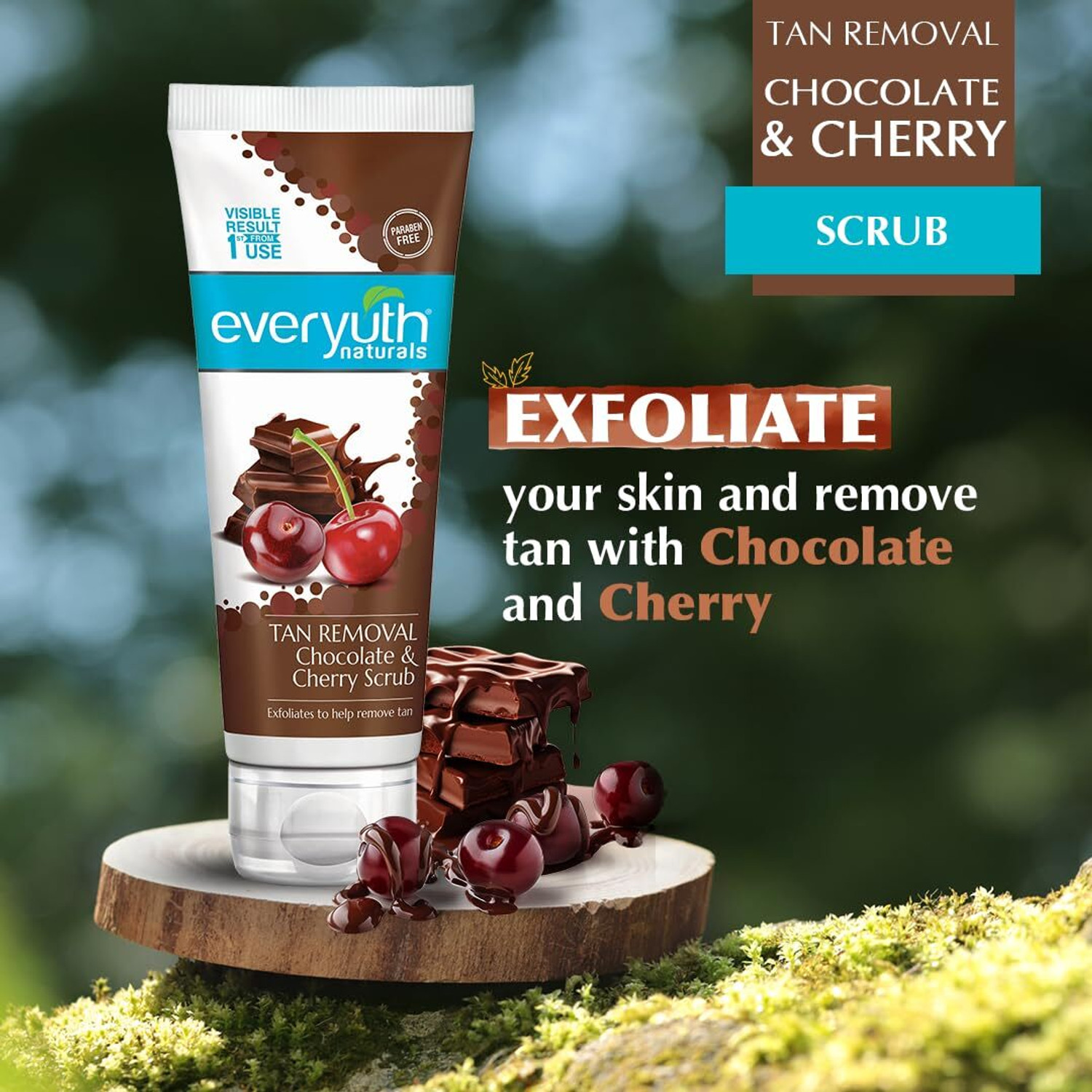 Image of Everyuth Naturals Naturals Tan Removal Chocolate & Cherry Scrub