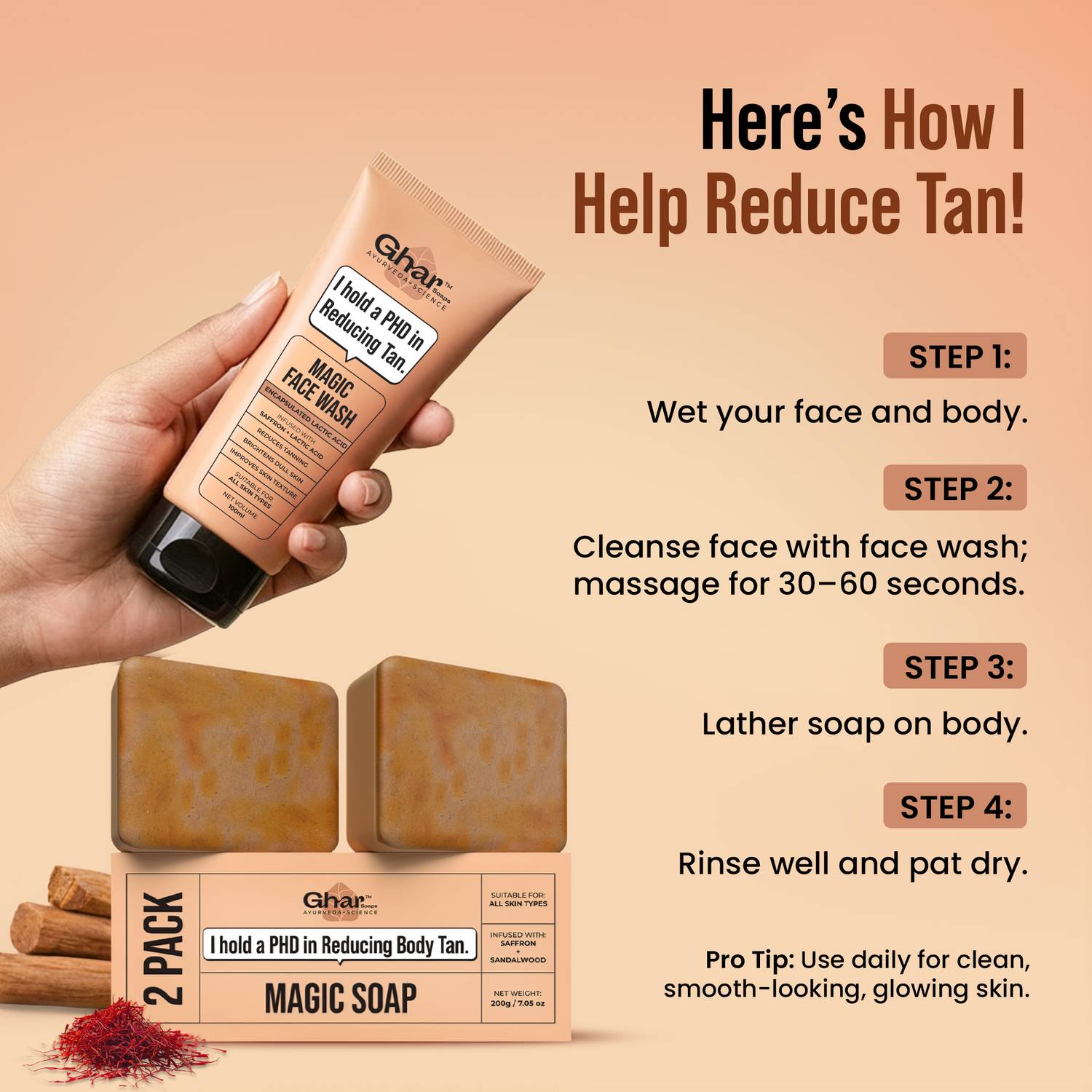Ghar Soaps De-Tan Magic Combo - Pack of 2 - Image 5