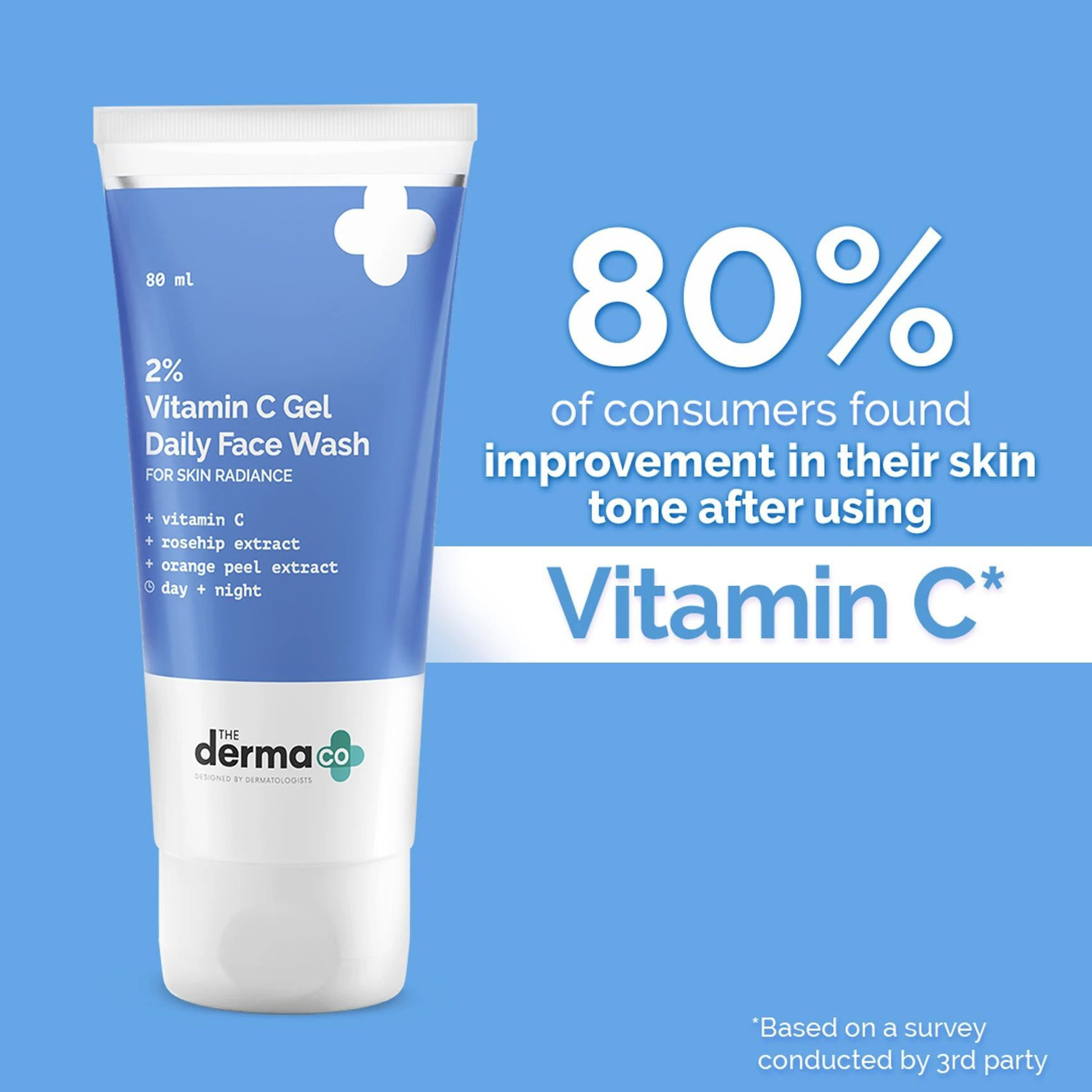 Image of The Derma Co 2% Salicylic Acid Face Serum 10ml & 2% Vitamin C Gel Daily Face Wash 80ml Combo