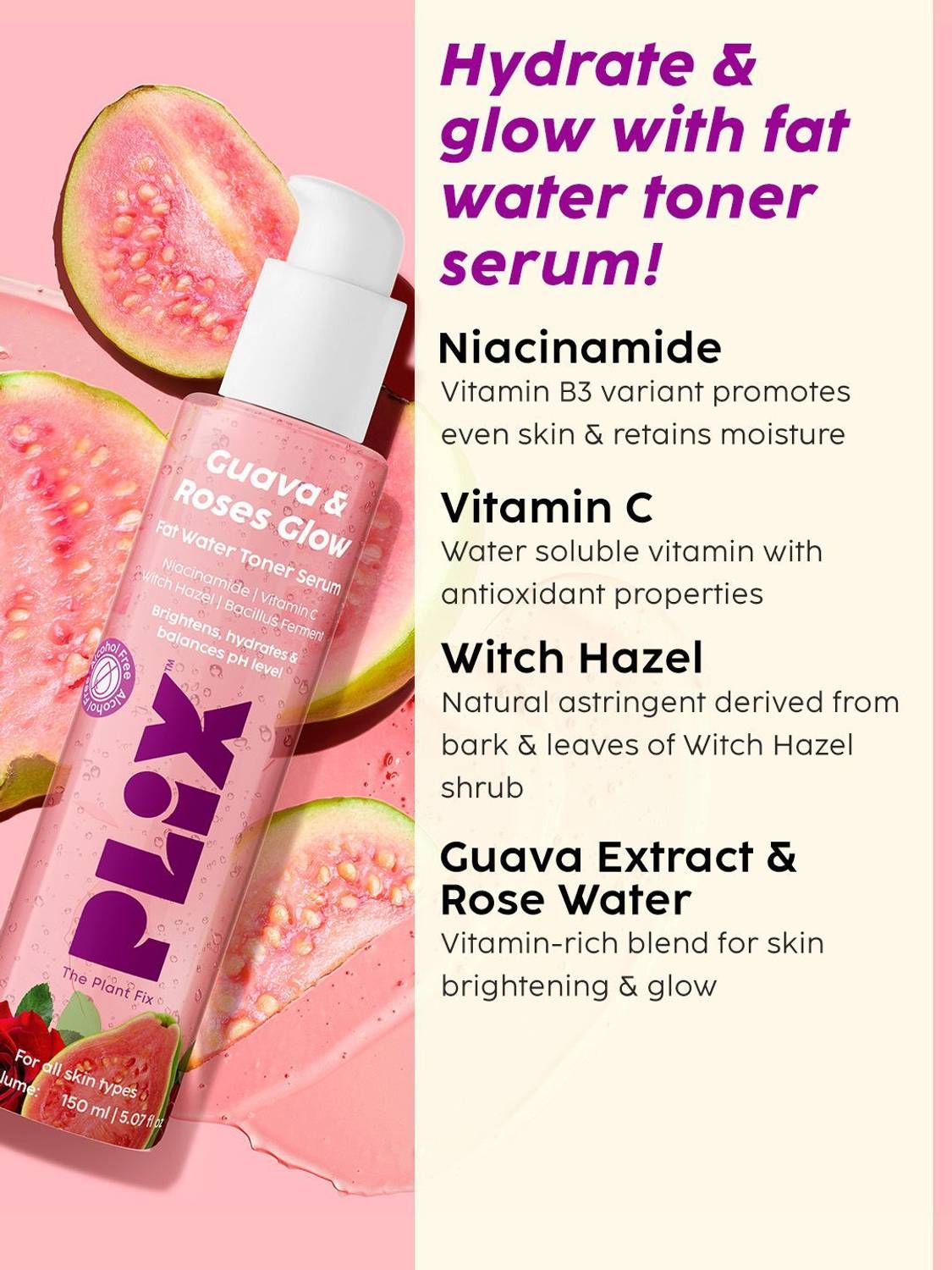 The Plant Fix Plix Hydrating Cleanser, Toner Serum, Smoothie - Image 4