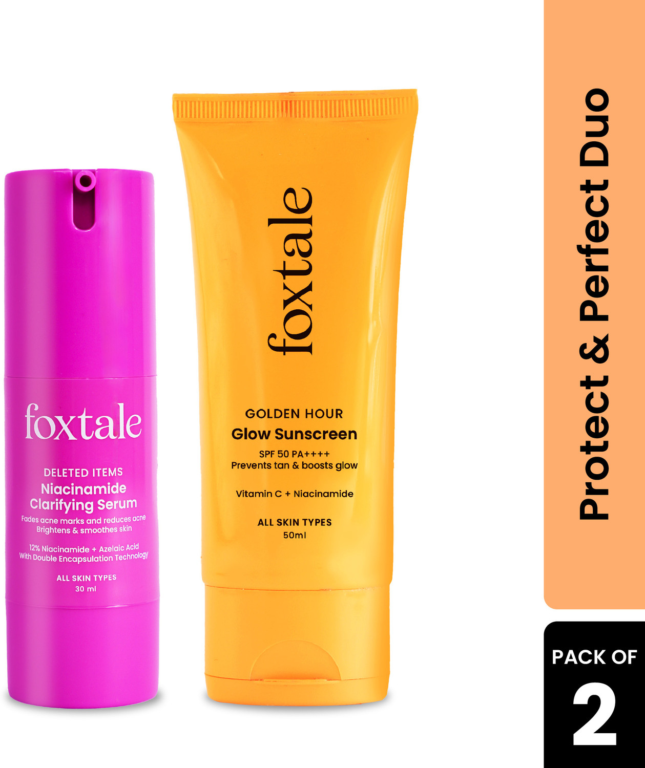 Image of Foxtale Protect & Perfect Duo | Clear Skin & Sun Protection