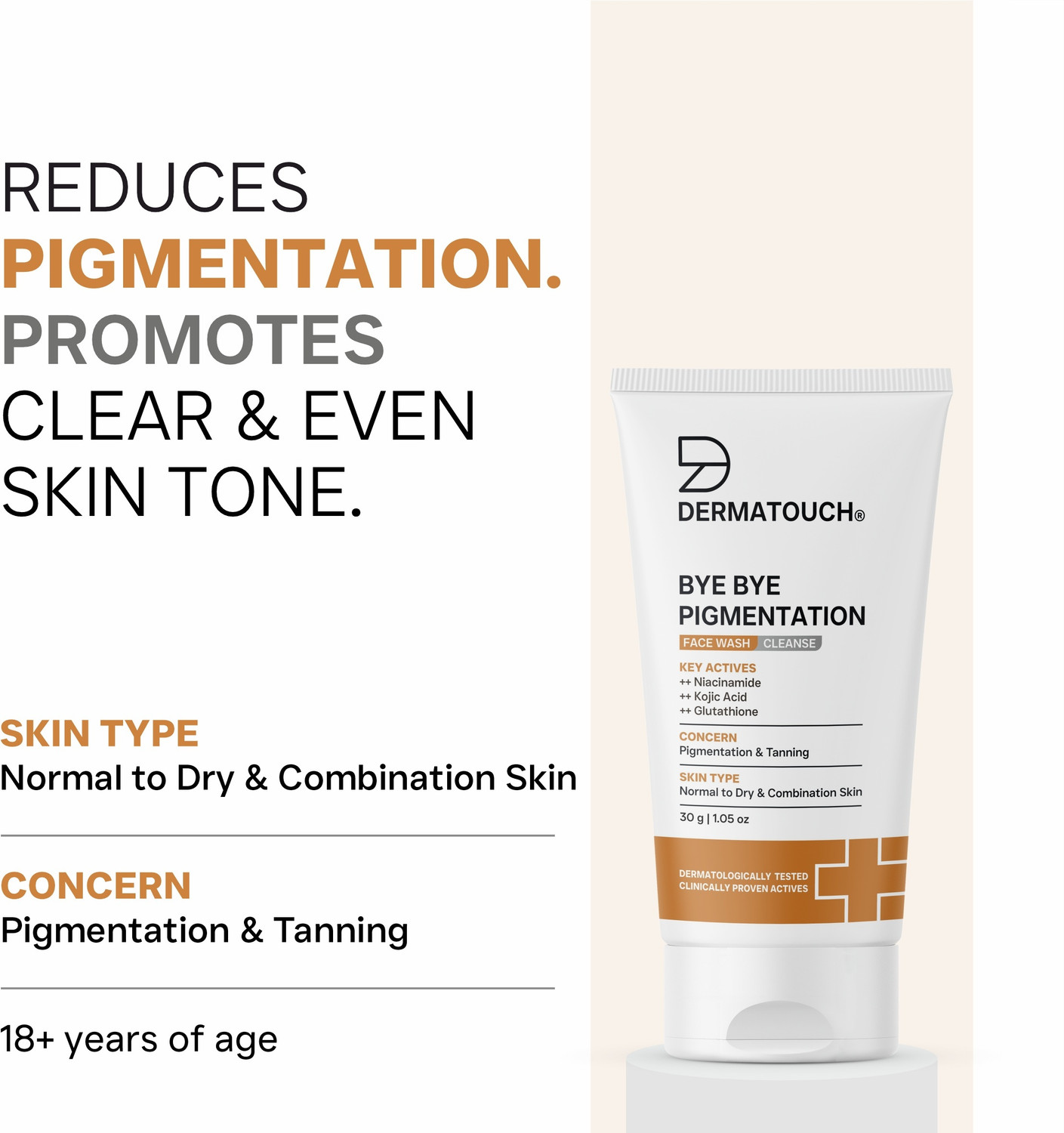 Image of Dermatouch Pigmentation Control Trio for All Skin Types | Face Wash + Kojic Acid 2% Serum + Sunscreen PA++++ |(PO3)