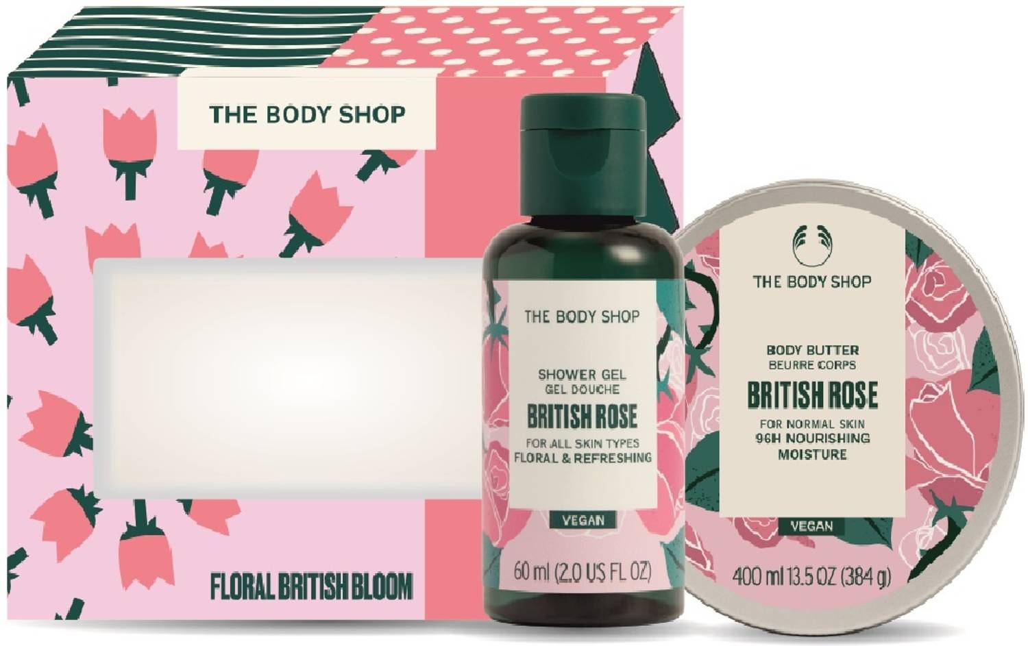 THE BODY SHOP Floral British Rose Bloom Gift Box (2pcs)