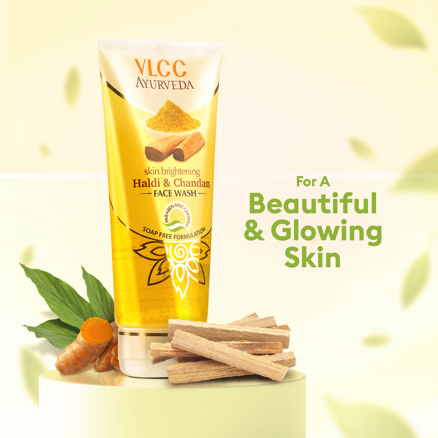 Image of VLCC Ayurveda Skin Brightening Haldi & Chandan (Pack of 2) Face Wash