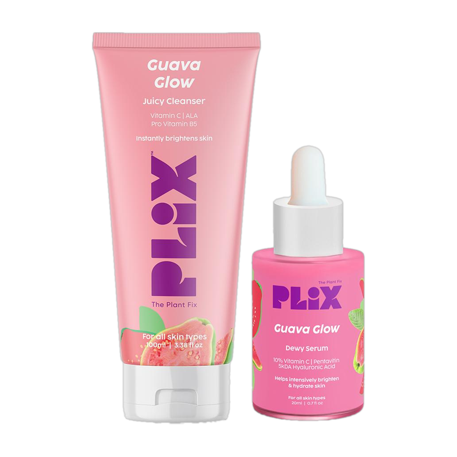 The Plant Fix Plix Combo, Juicy Face Wash 100ml & Serum 20 ml For Skin Brightening