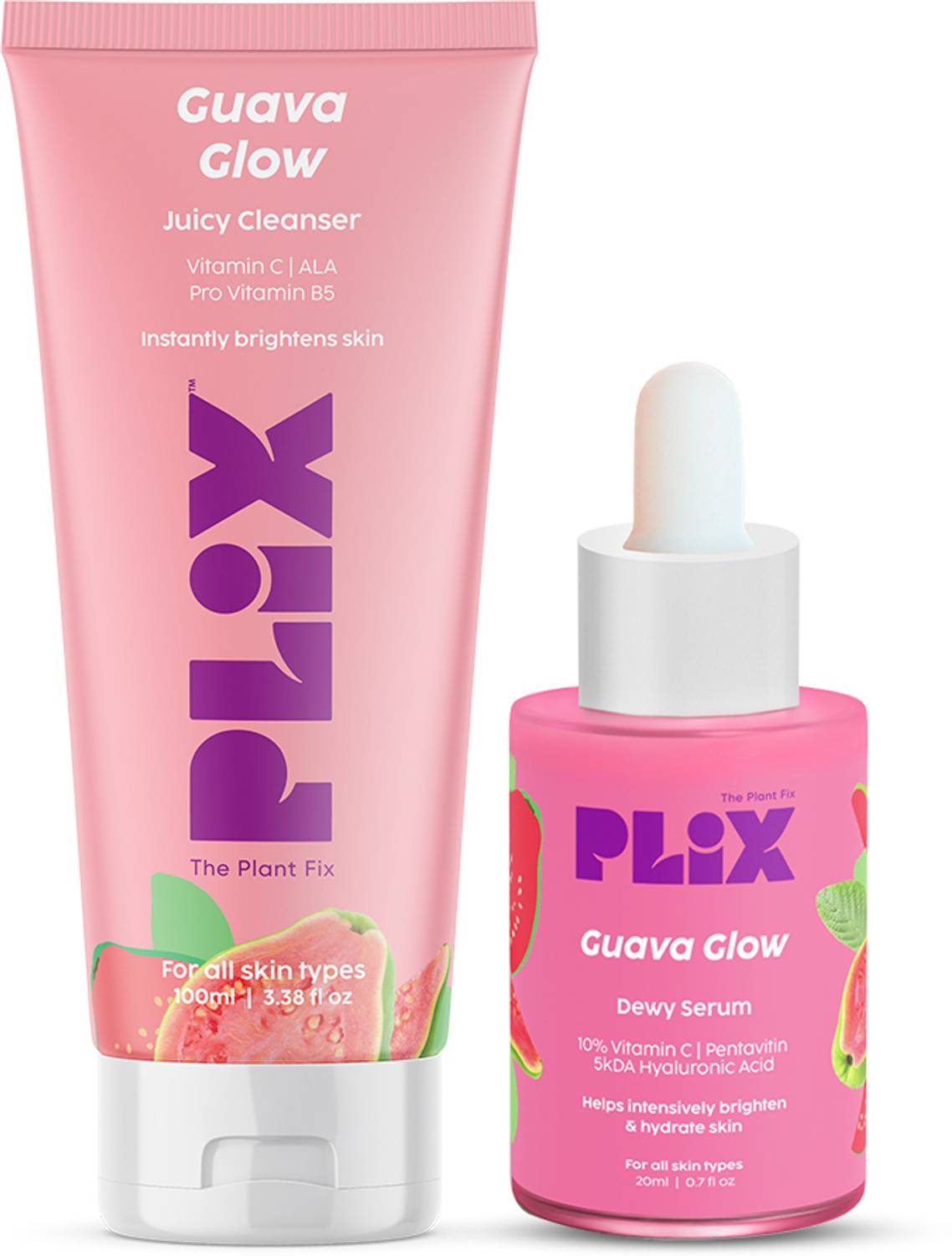 The Plant Fix Plix Combo, Juicy Face Wash 100ml & Serum 20 ml For