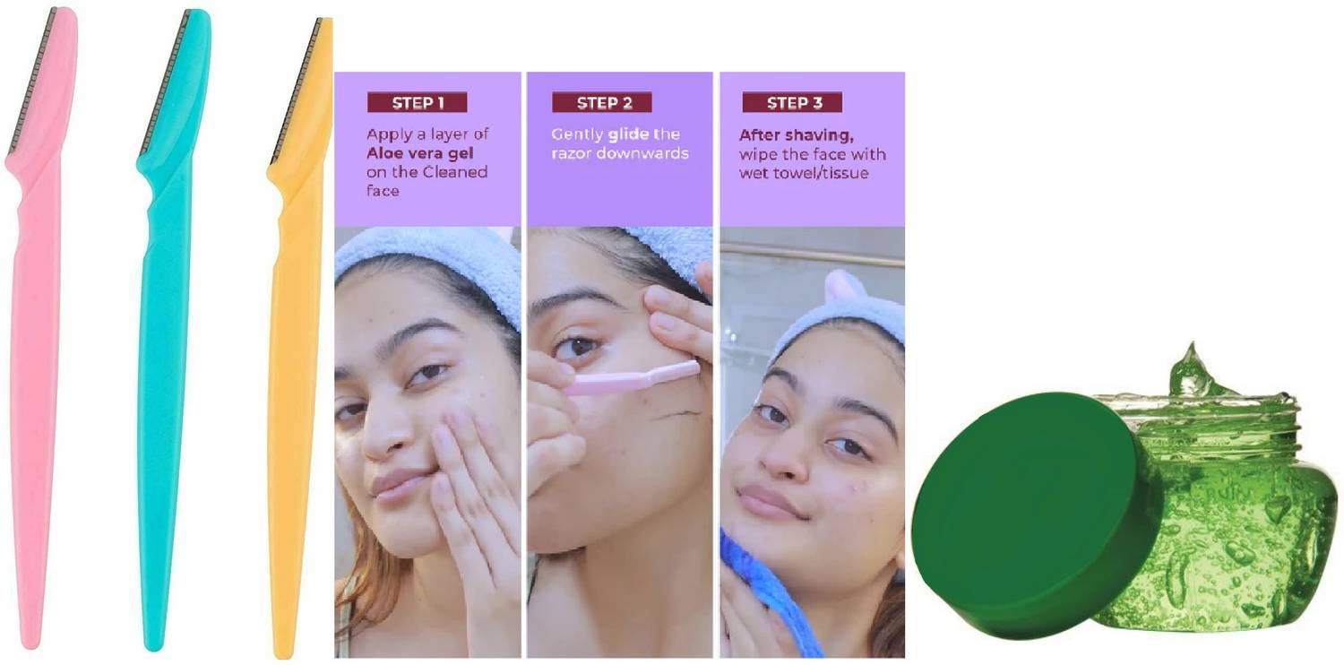 ADJD FACIAL RAZORS WITH SOOTHING ALOE VERA GEL