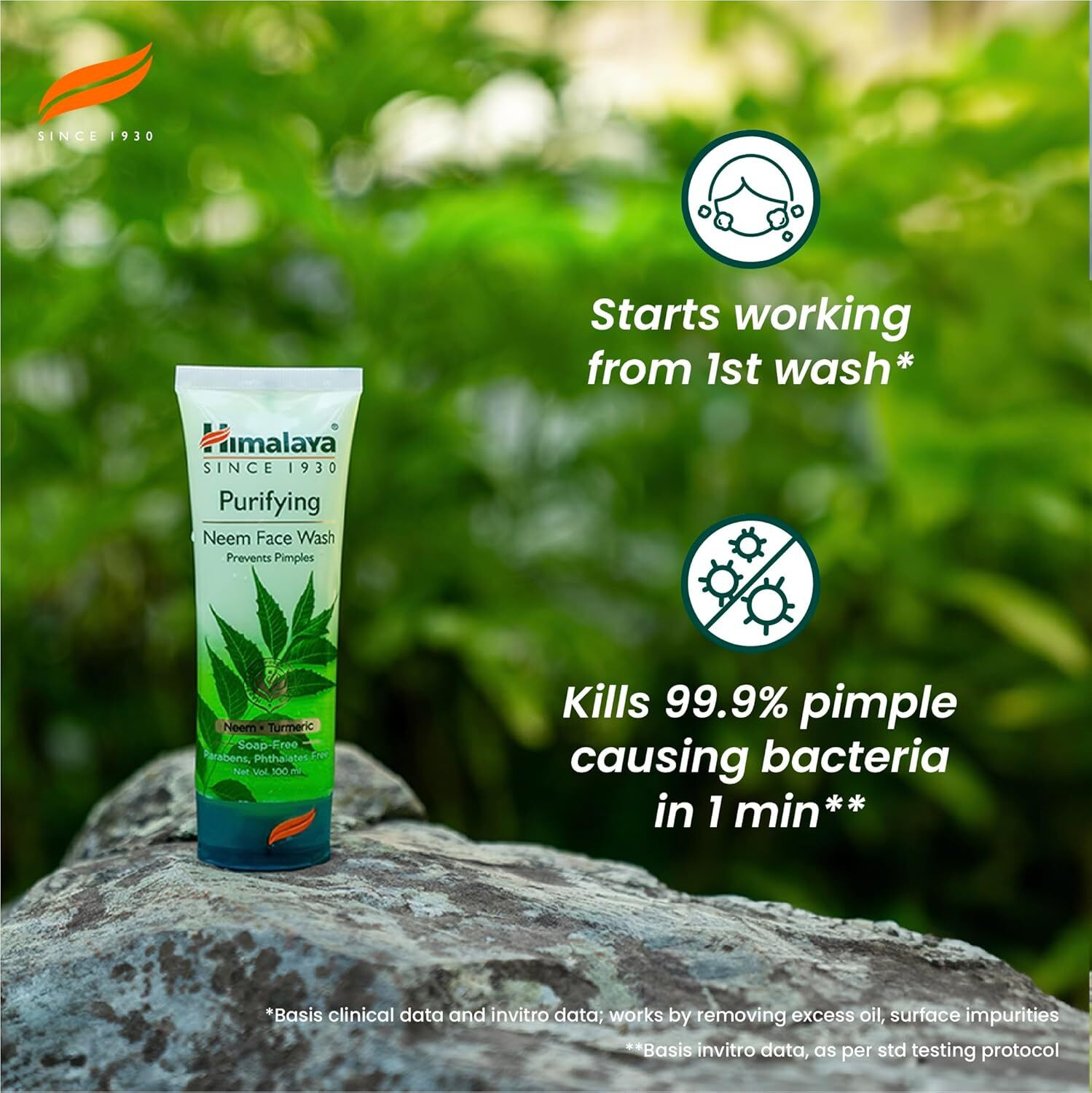 Image of HIMALAYA Purifying Neem|Clinically proven to fight against acne and pimples|Gently cleanses|100% naturally derived Neem Face Wash