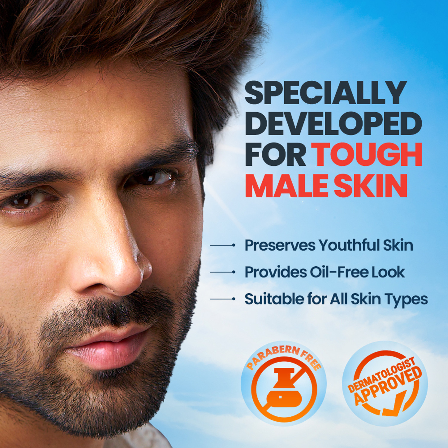Image of Smart and Handsome Sunscreen - SPF 50+ PA+++ Sunshield Pro Maxx, Protect & Reboot, Sunscreen for Men, Zero white cast