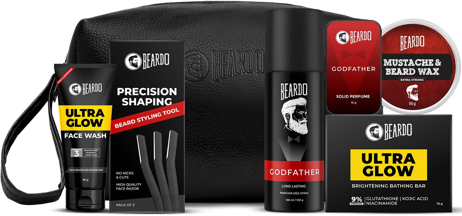 Image of BEARDO Everyday Essential Kit | Deo, Solid Perfume Wax, Facewash, Shaping Tool & Soap