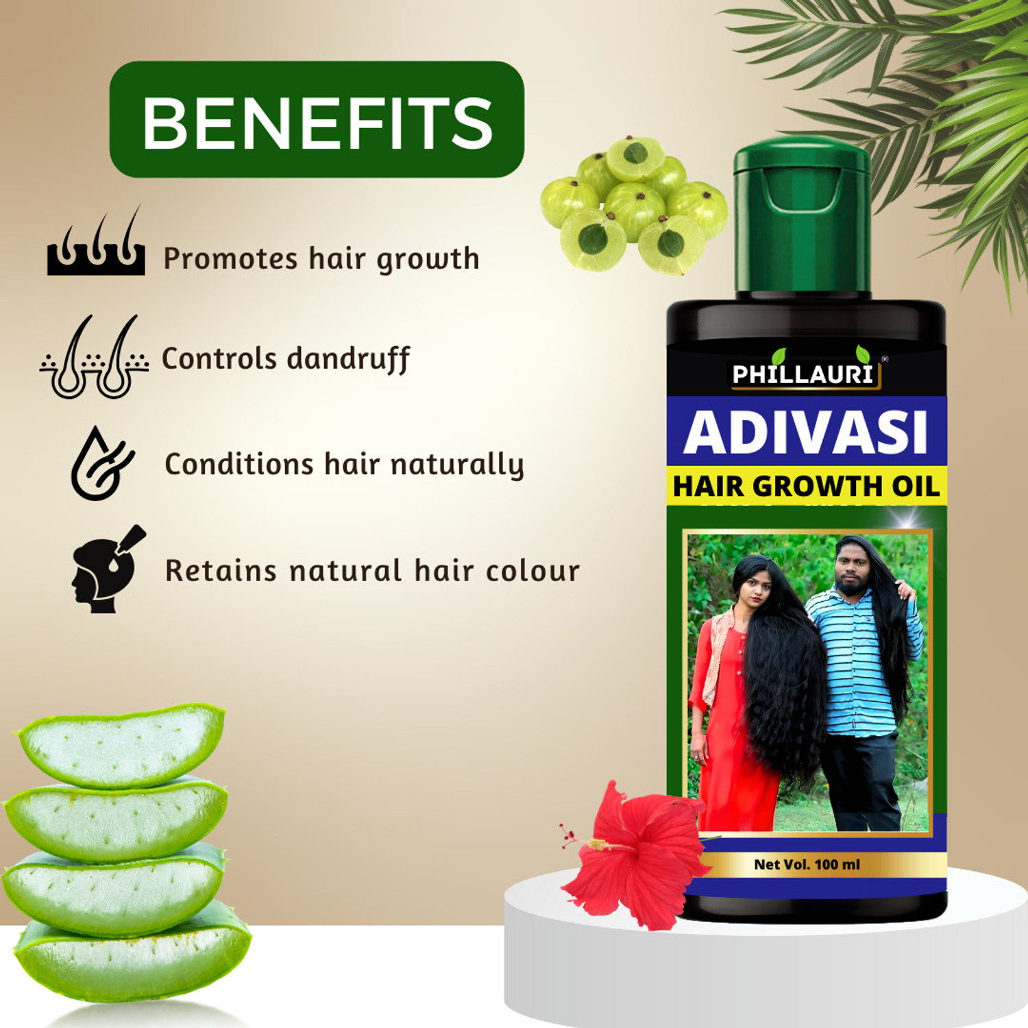Image of Phillauri Herbal Premium Quality, Hair Regrowth, Hair Fall Control Hair Oil