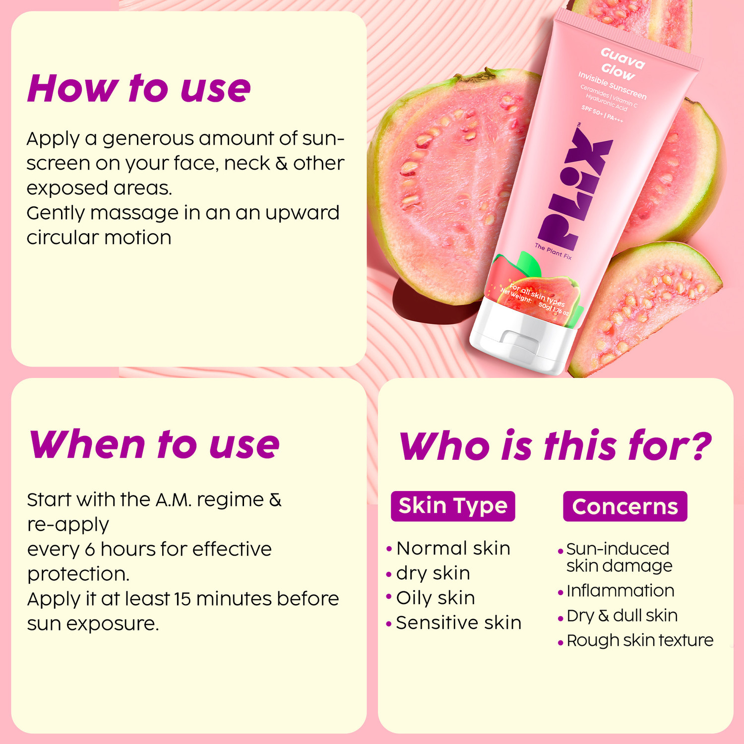 Image of The Plant Fix Plix Vitamin C Guava Skincare Combo, Face Serum, Cleanser (3 Items in the set)