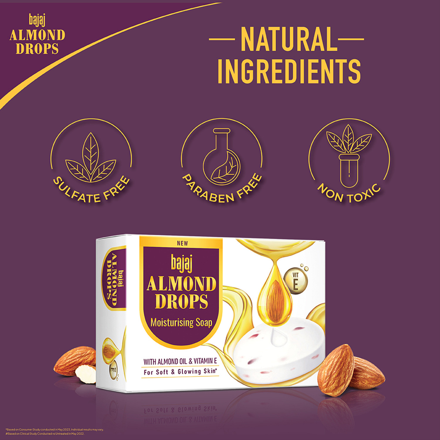 Image of Bajaj Almond Drops Body Lotion - 610ml + Soap 125*3 (2 Items in the set)