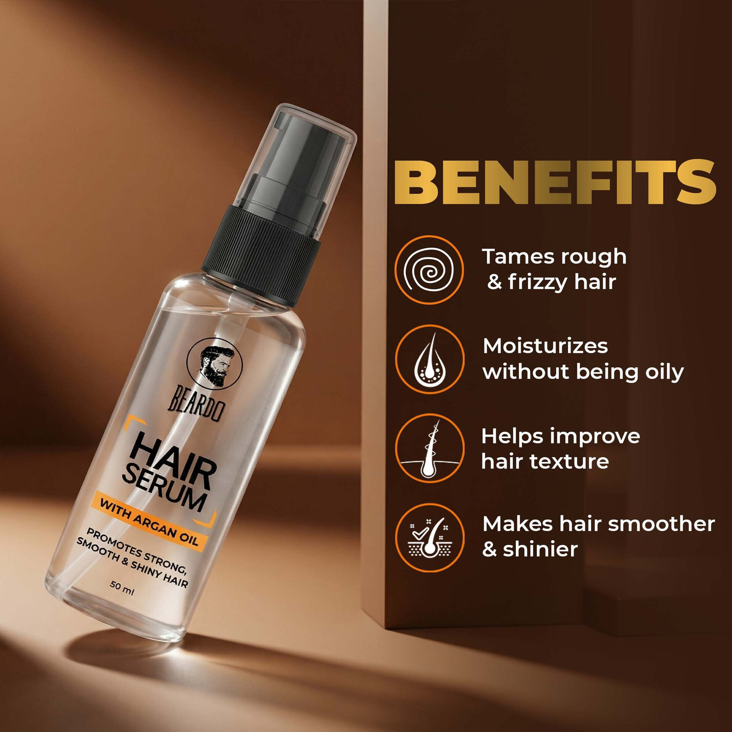 Image of BEARDO Combo Hair Serum, Sunscreen Spray, Perfume, Body Wash, De-tan Face Wash & Scrub