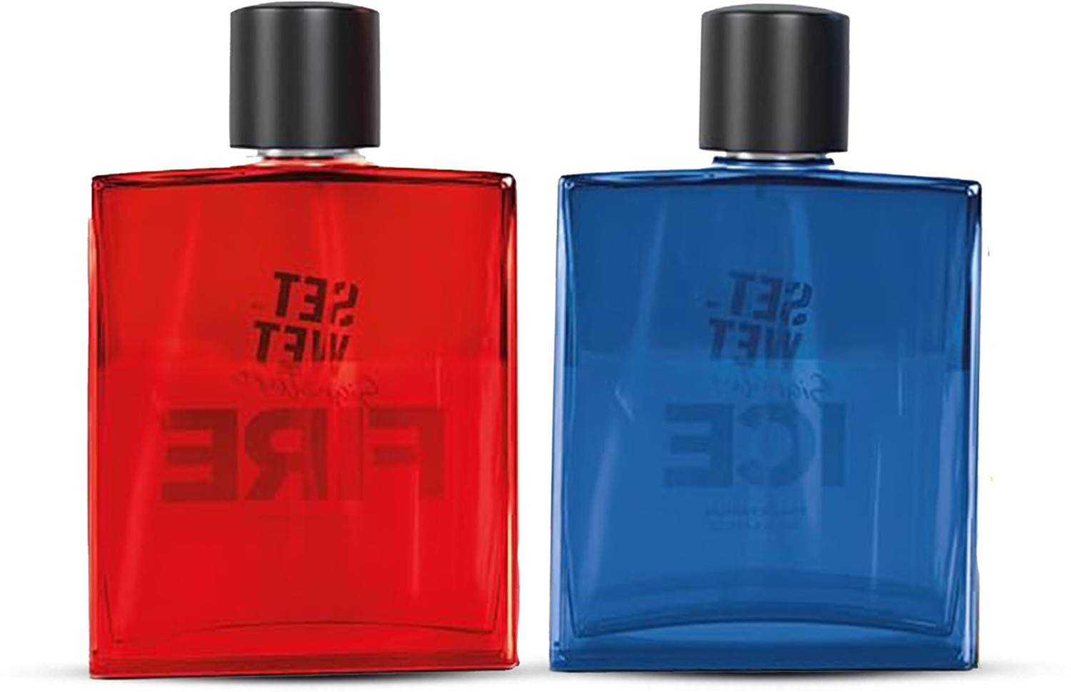 Image of SET WET Fire & Ice Perfume for Men, Woody & Citrusy Long Lasting Perfume, Pack of 2 Eau de Parfum - 200 ml
