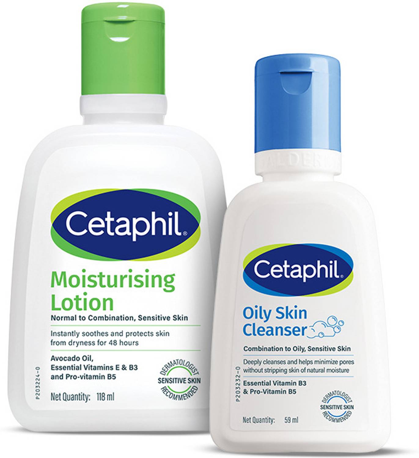 Cetaphil Oily Skin Cleanser 59ml & Moisturising Lotion 118ml Combo - Image 1