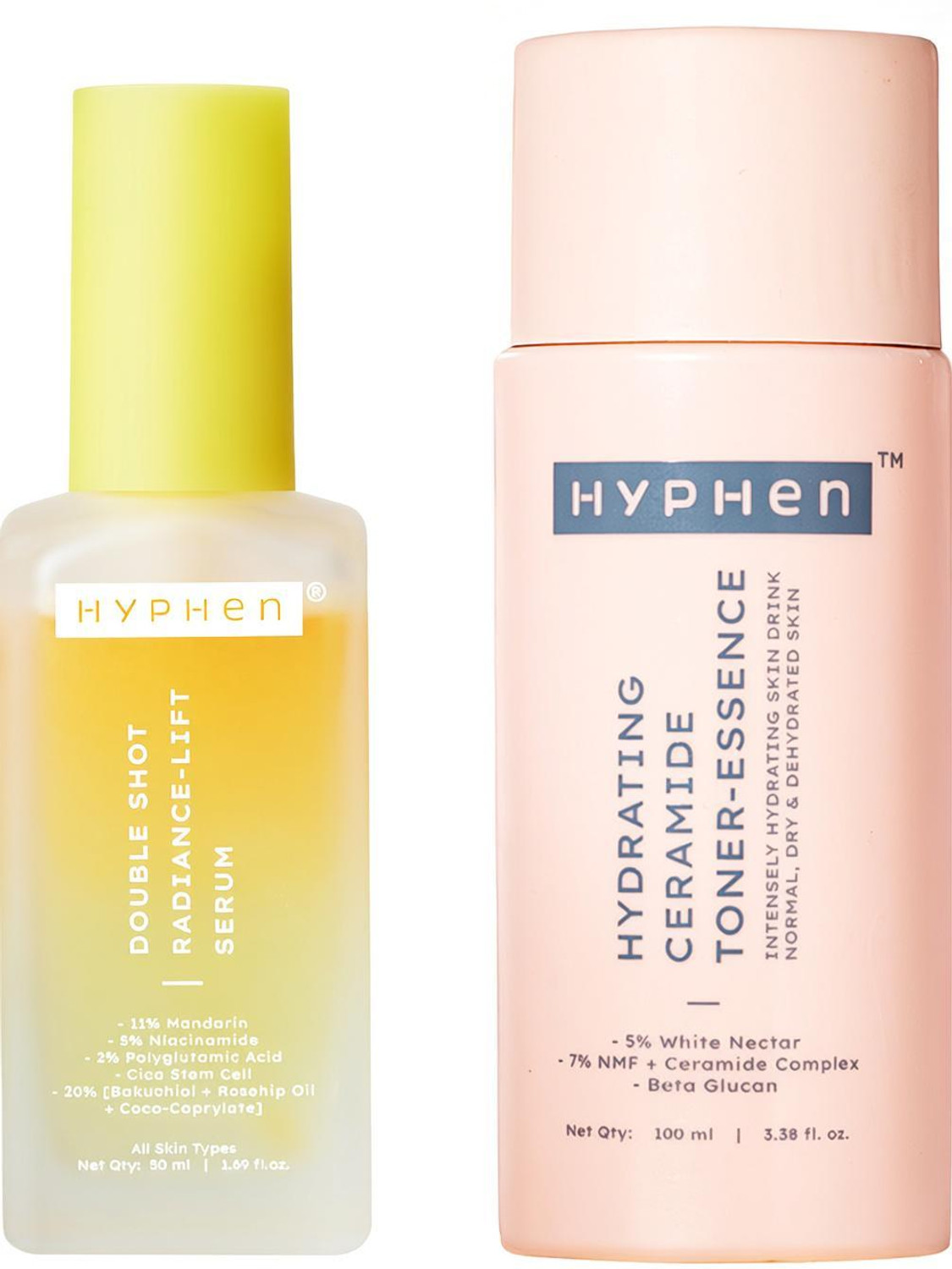 Image of HYPHEN Double shot Radiance Lift Serum & Ceramides Milky Toner Essence for glass skin (2 Items in the set)