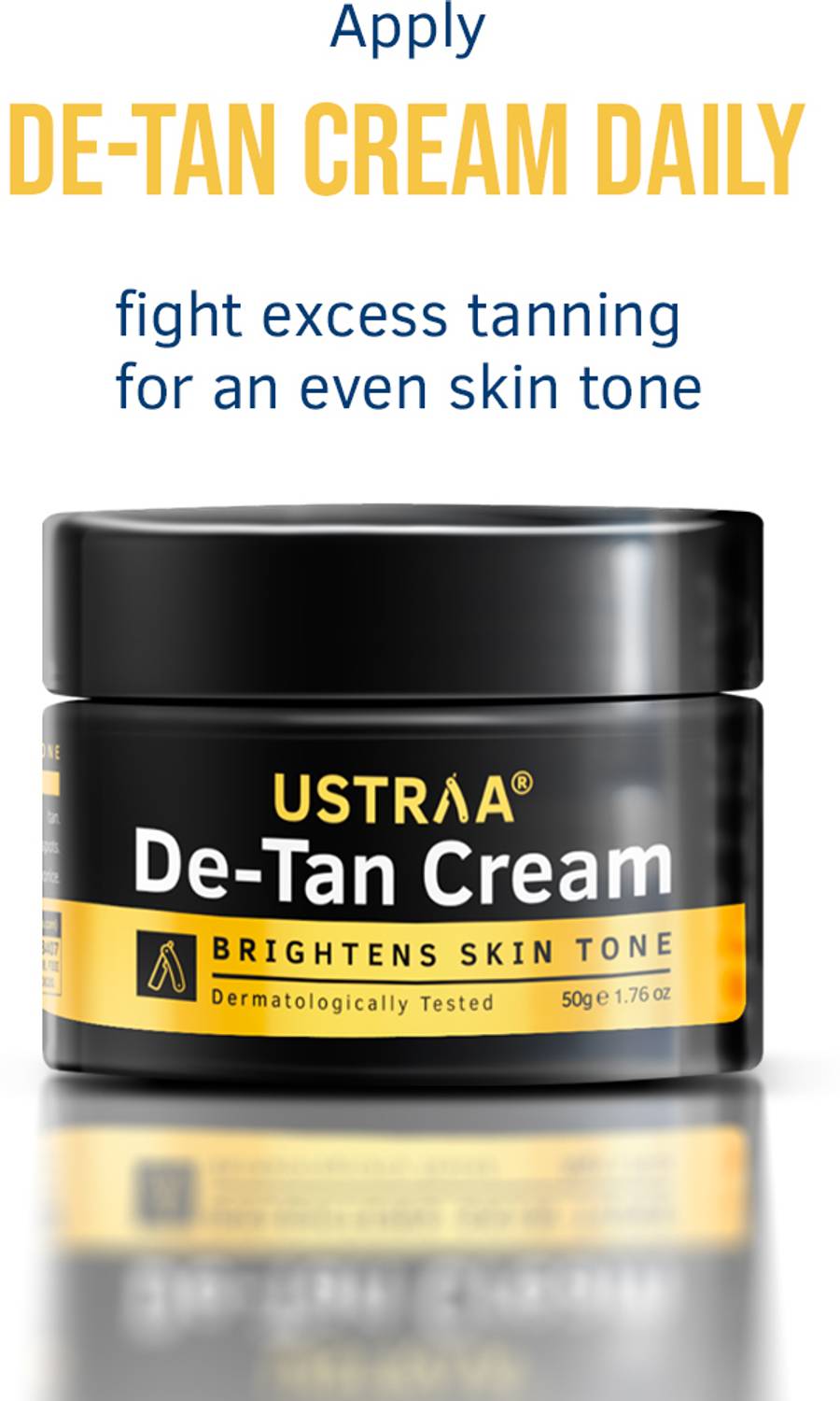 USTRAA Total De-Tan Kit - Face Cream & Scrub - Image 4