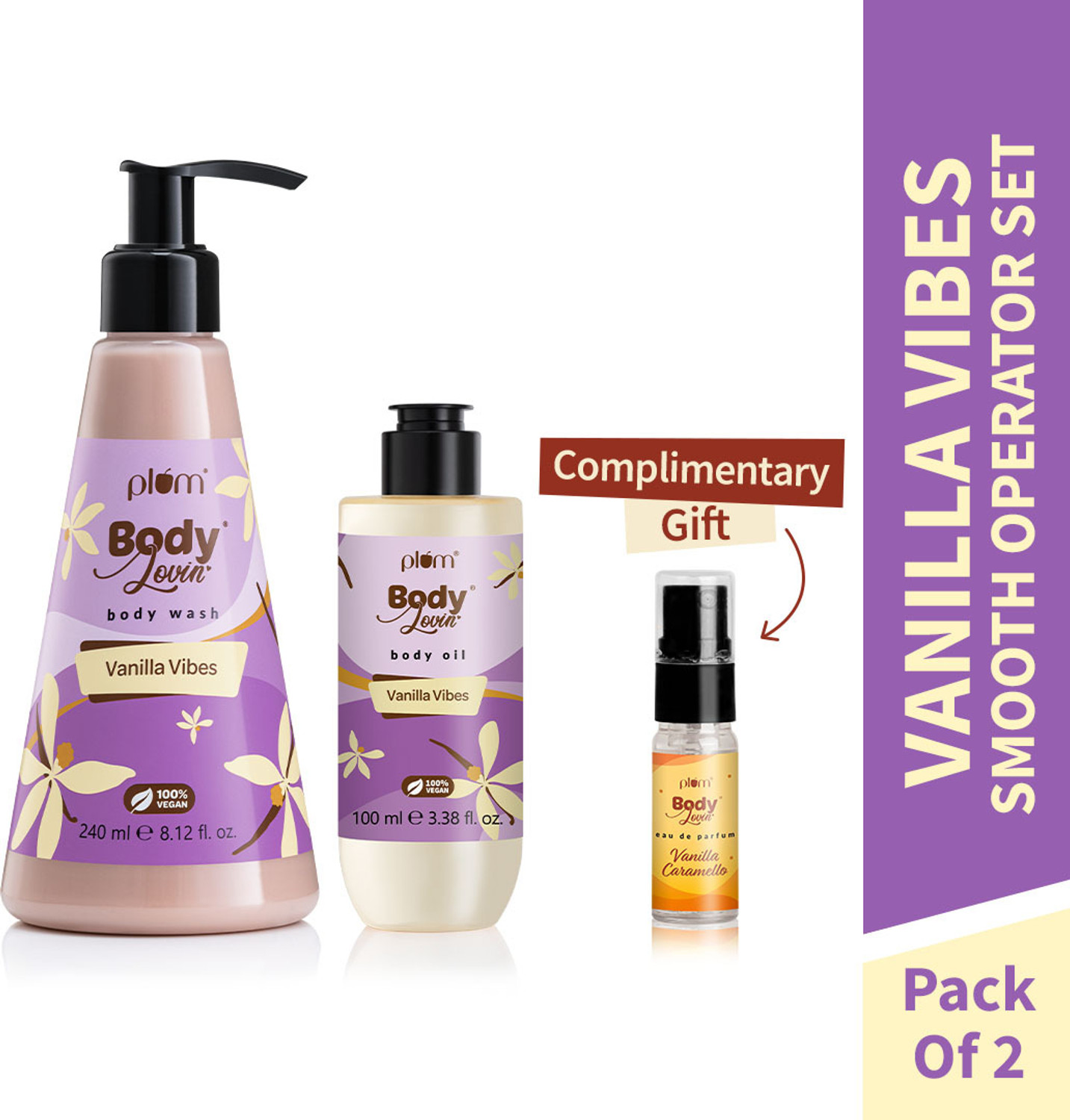 Image of Plum BodyLovin' Smell Like A Cupcake Duo | Body Wash, Body Oil | Free Perfume
