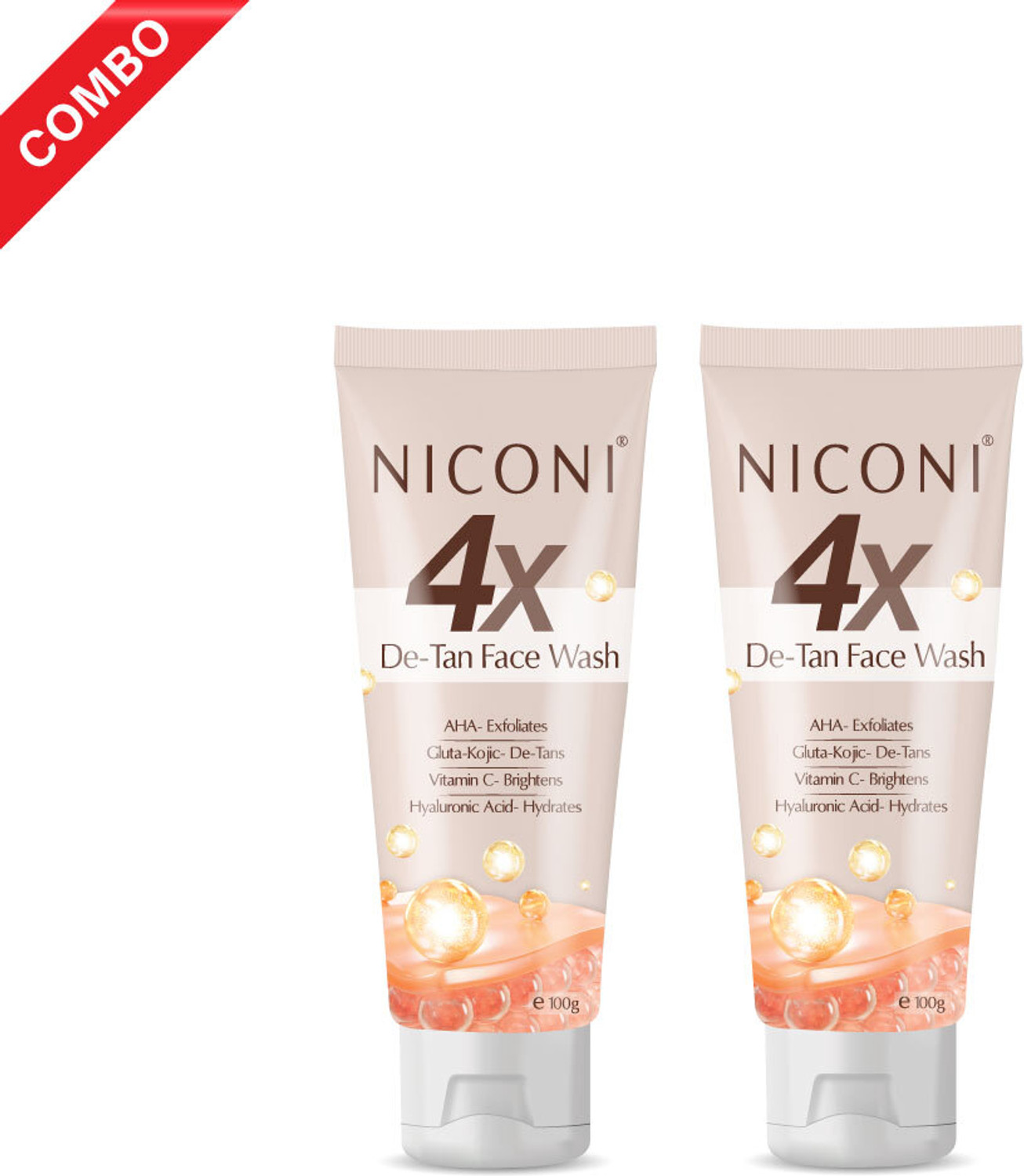 NICONI Detan Face Wash Power Combo | For Men & Women