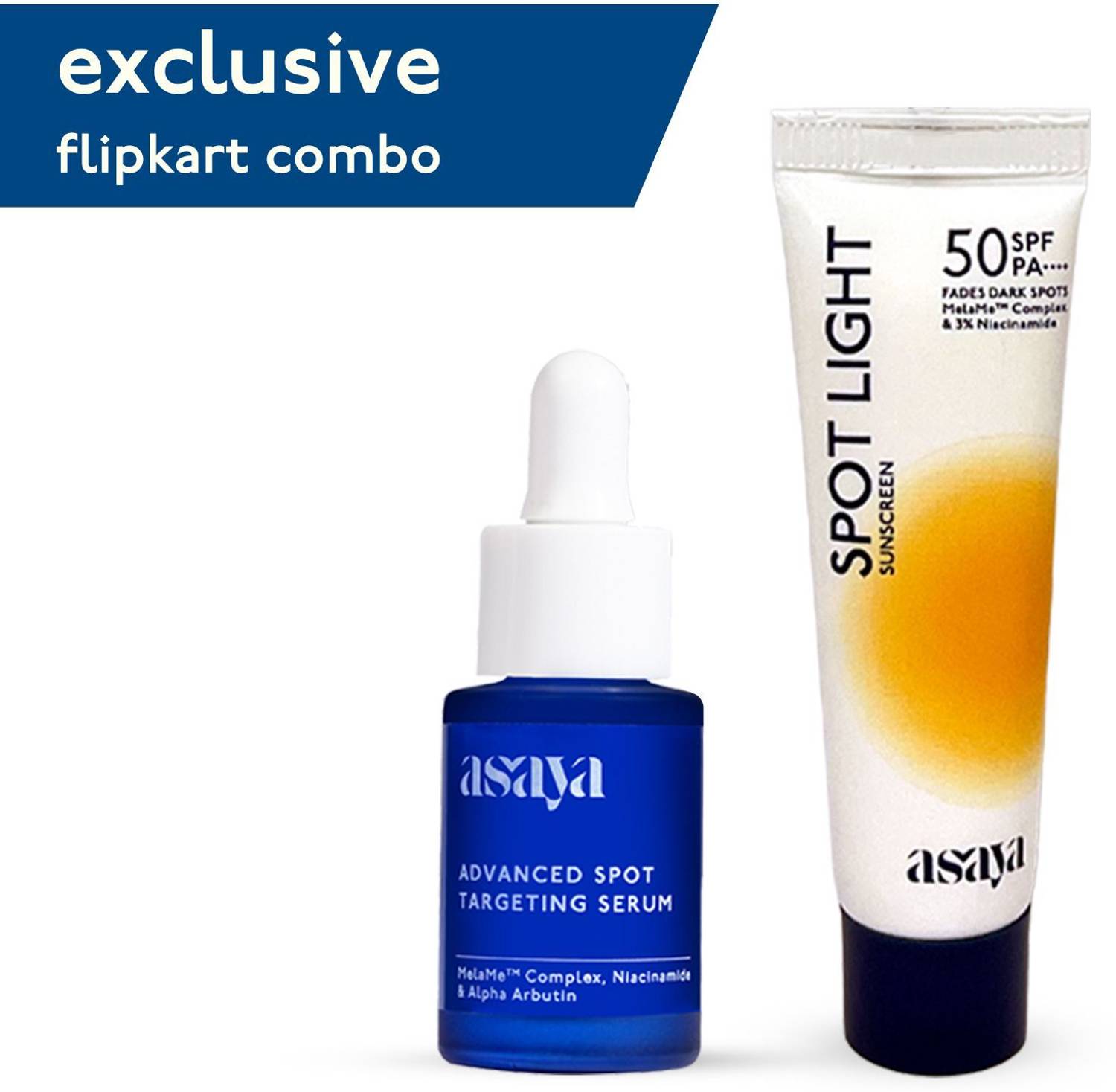 asaya Pigmentation Face Serum & SPF 50 Sunscreen for Men & Women, Combo Skin Care Kit