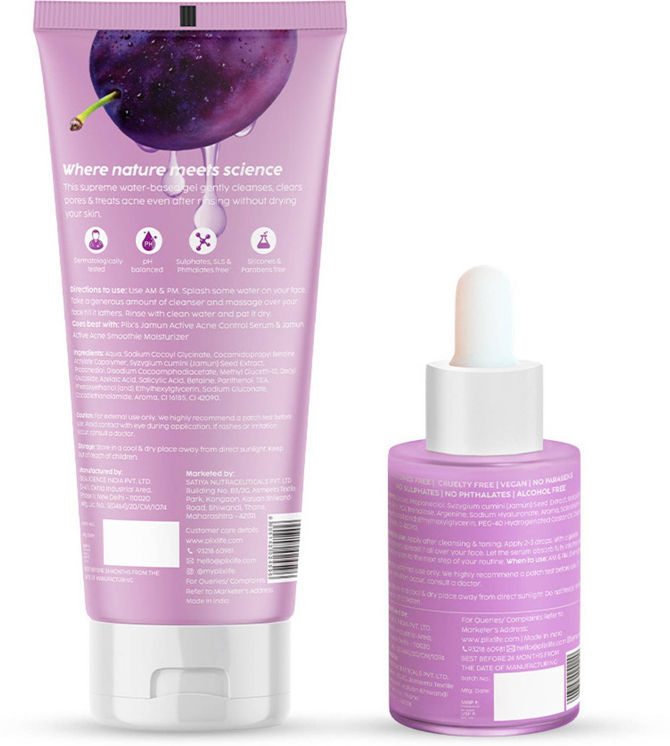 The Plant Fix Plix Jamun Face Wash and Serum Combo - Image 2