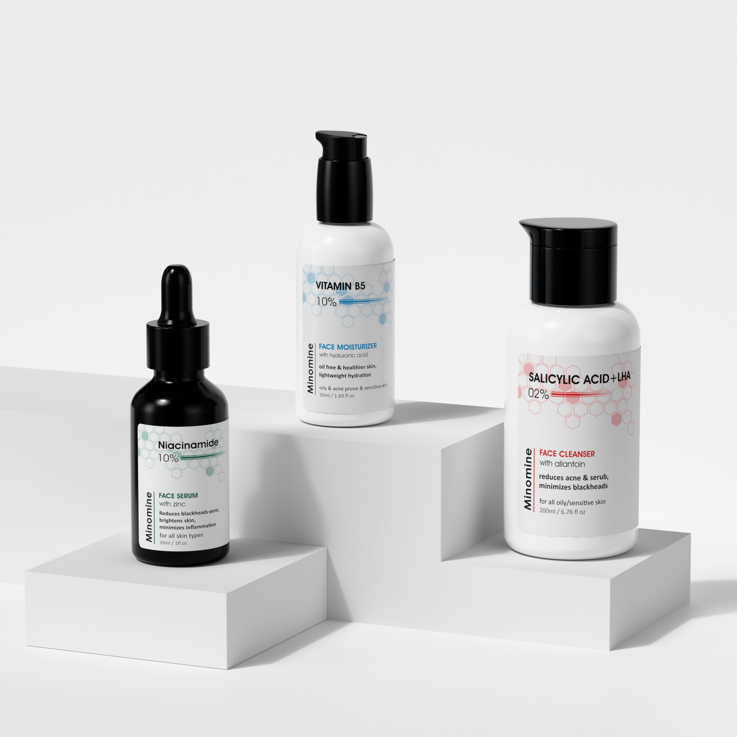 Image of Minomine 10% Vitamin B5 Face Gel Moisturizer | Oil Free Skin & Healthier Skin