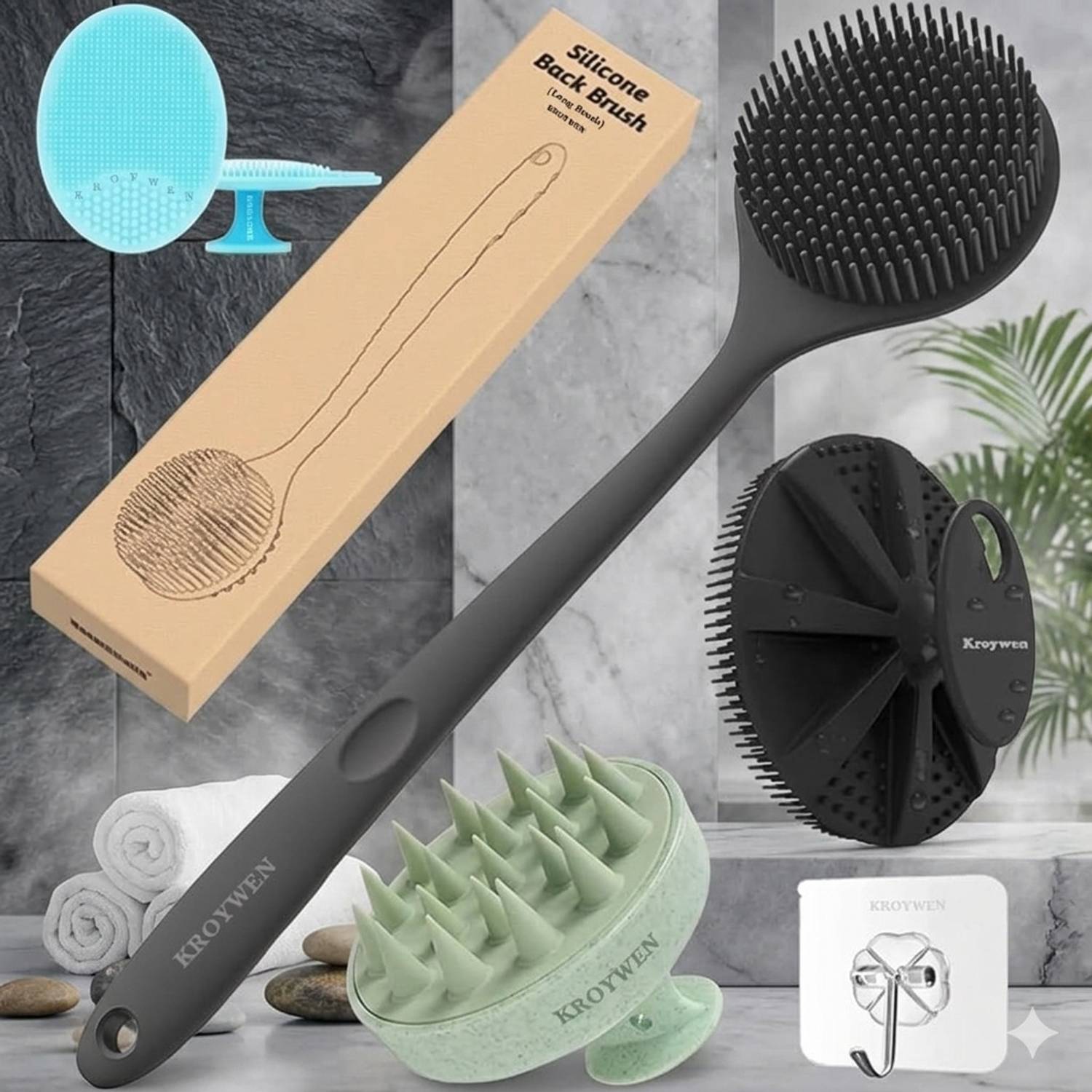 Alvita Soft Silicone Back Scrubber - Image 1