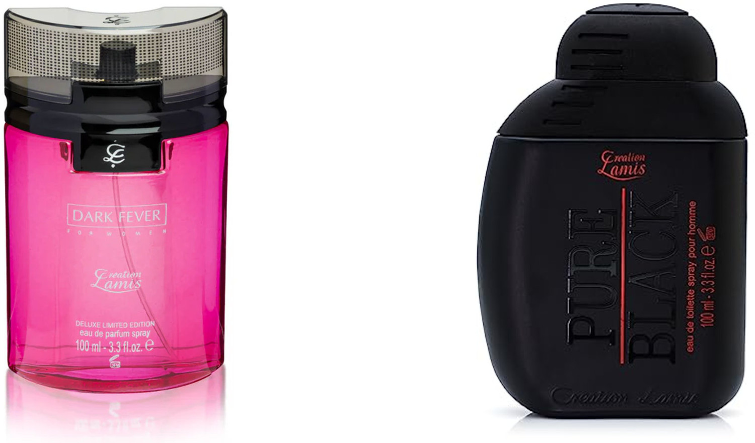 Image of CREATION LAMIS Pure Black perfume & DARK FEVER WOMEN perfume combo| Long Lasting| Eau de Toilette - 200 ml