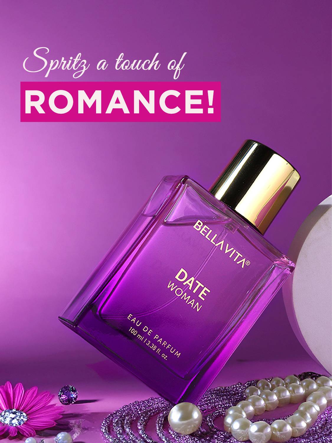 BELLAVITA Date Perfume Gift Set Gold 100ml - Image 5