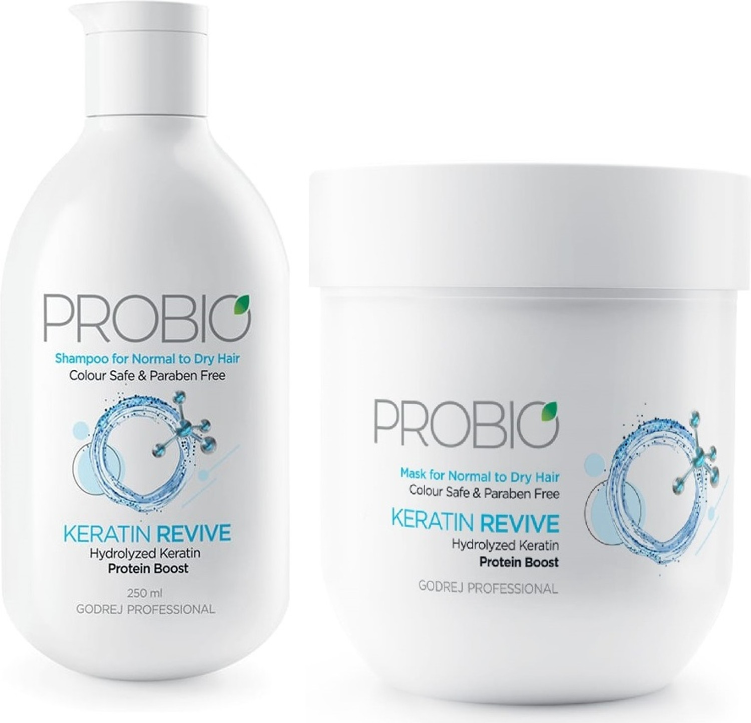 Image of Godrej Professional Probio Keratin Revive Shampoo(250ml) and Mask(200g))| For Normal to Dry Hair