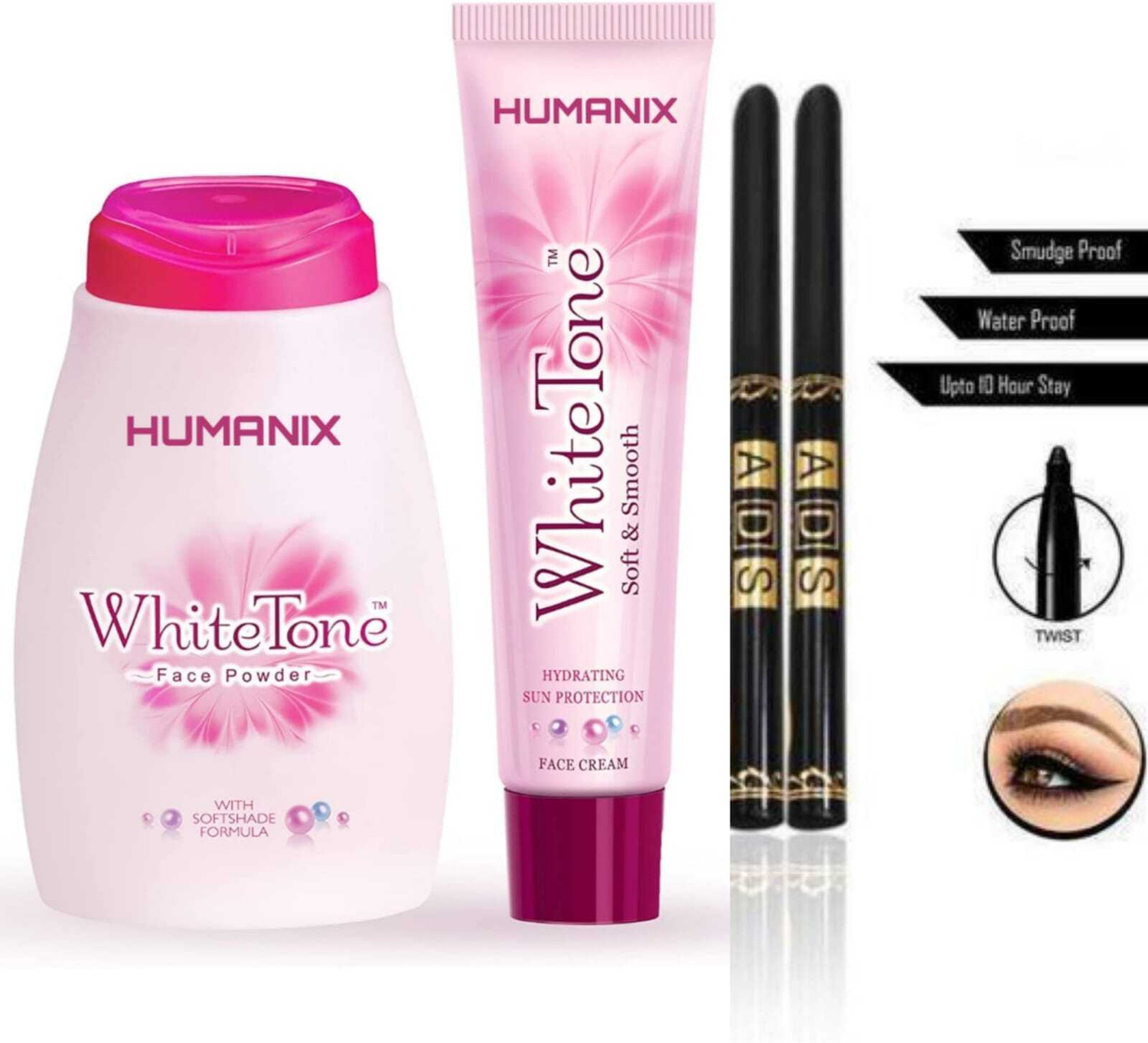 Image of Humanix White Tone Combo Face Cream & Face Powder for Women 2Kajal Free Glowing Skin 125g