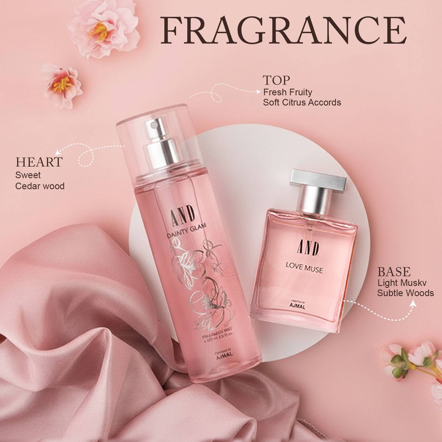 AND Love Muse Eau De Parfum 50ML & Dainty Glam Body Mist 200ML - Image 3