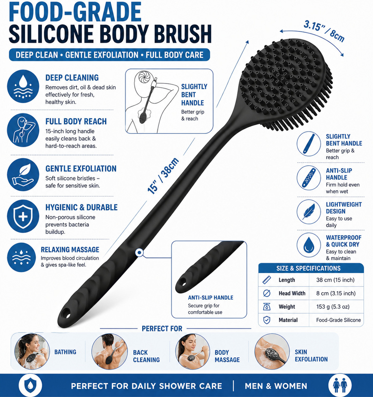 Image of Famire 5-in-1 Silicone Bath Care Set