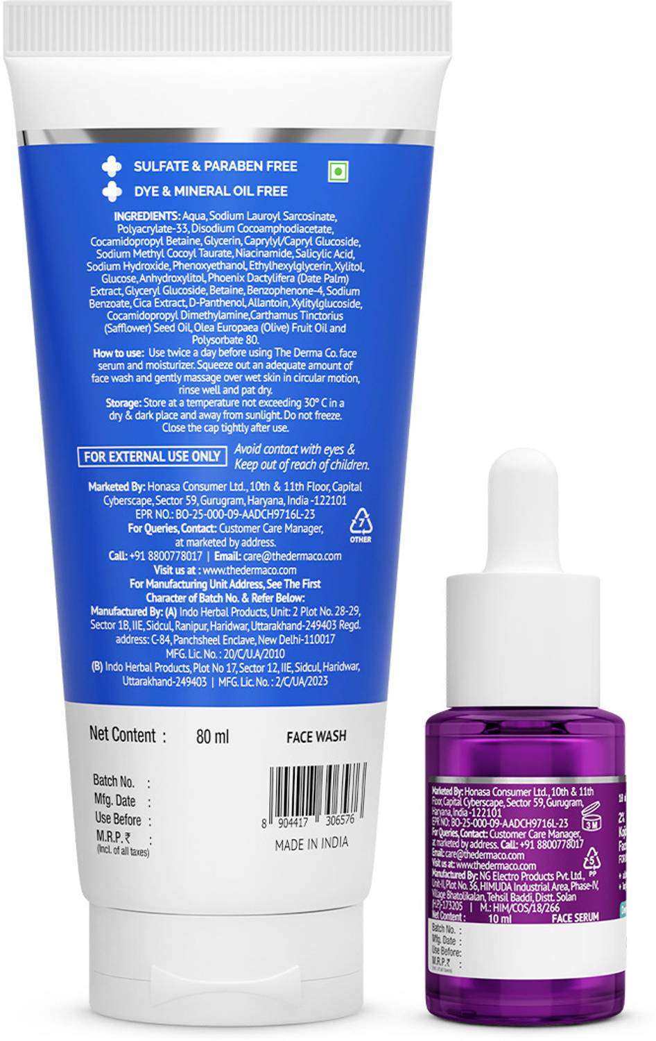 The Derma Co Sali-Cinamide Anti-Acne Face Wash and 2% Kojic Acid Face - Image 2