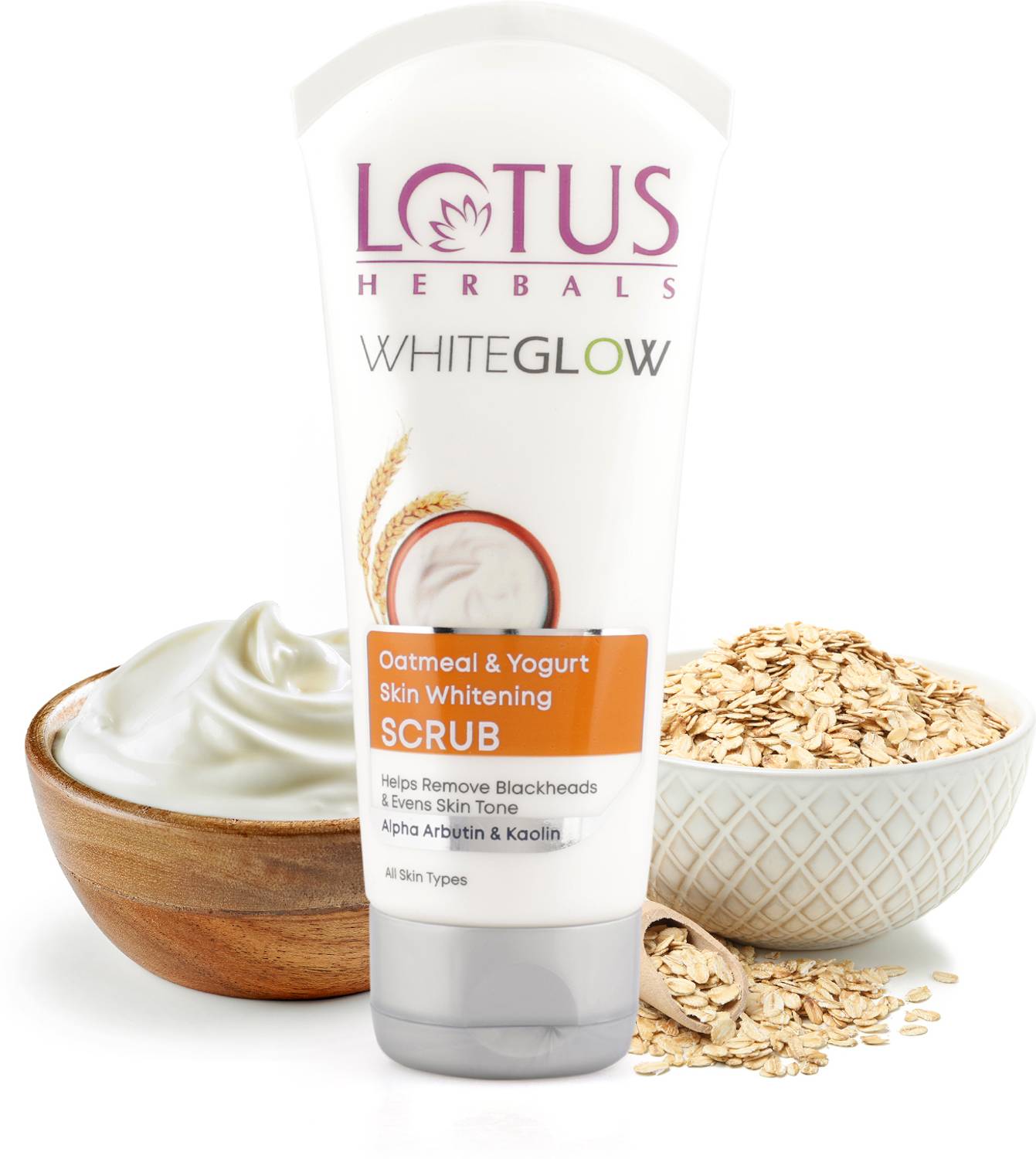 LOTUS HERBALS WhiteGlow Oatmeal & Yogurt Skin Brightening Scrub