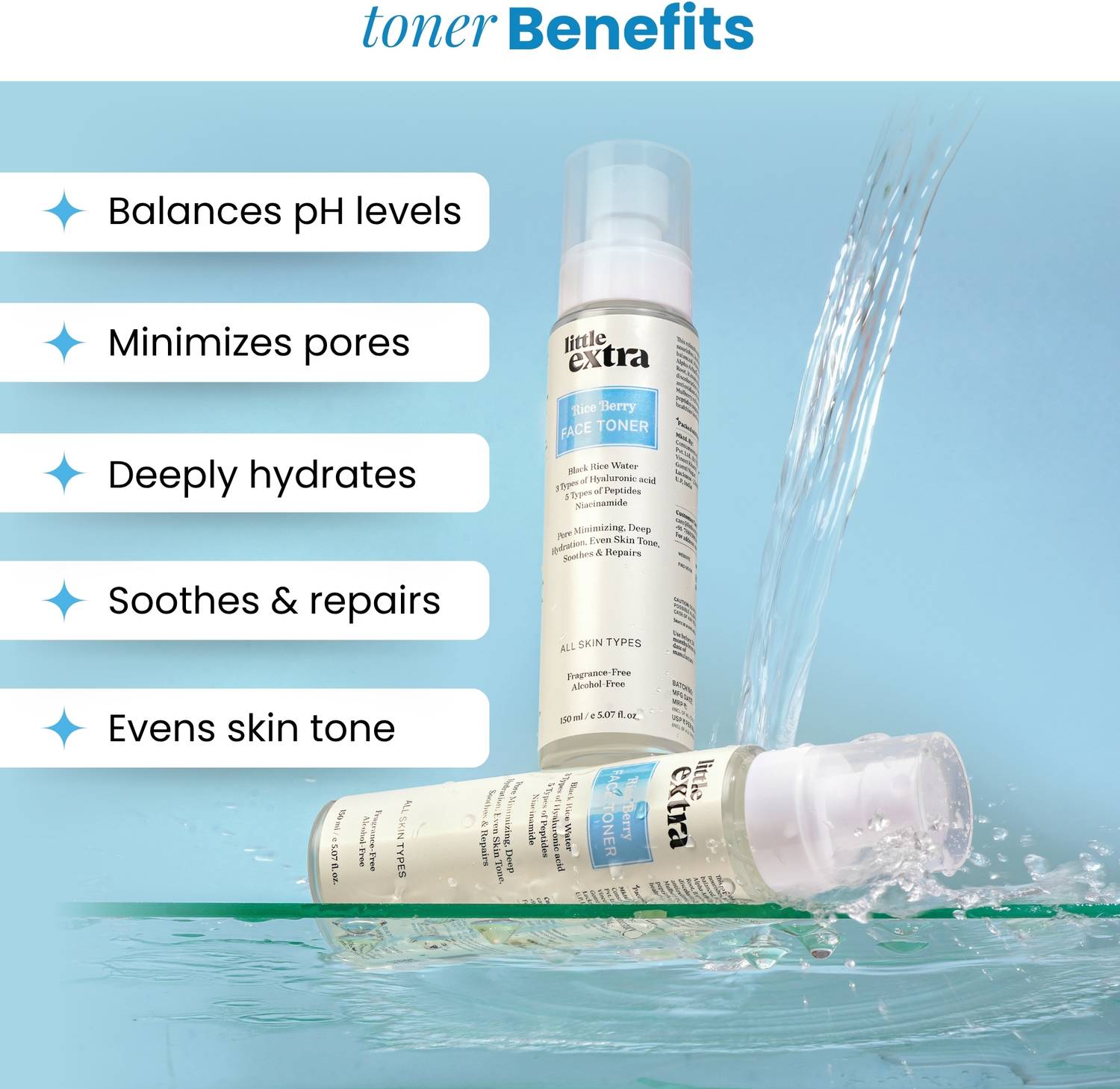 Little Extra Niacinamide Face Wash & Pore Minimizing Toner Combo
