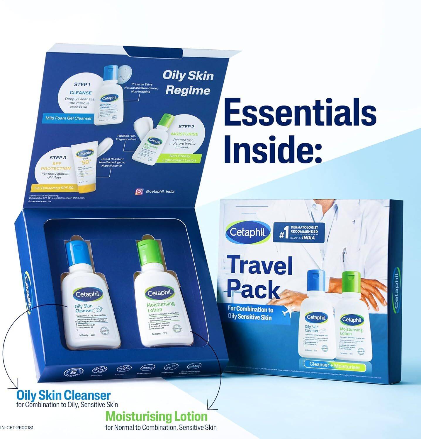 Cetaphil OSC-60 + Lotion-60 Travel Pack - Image 1