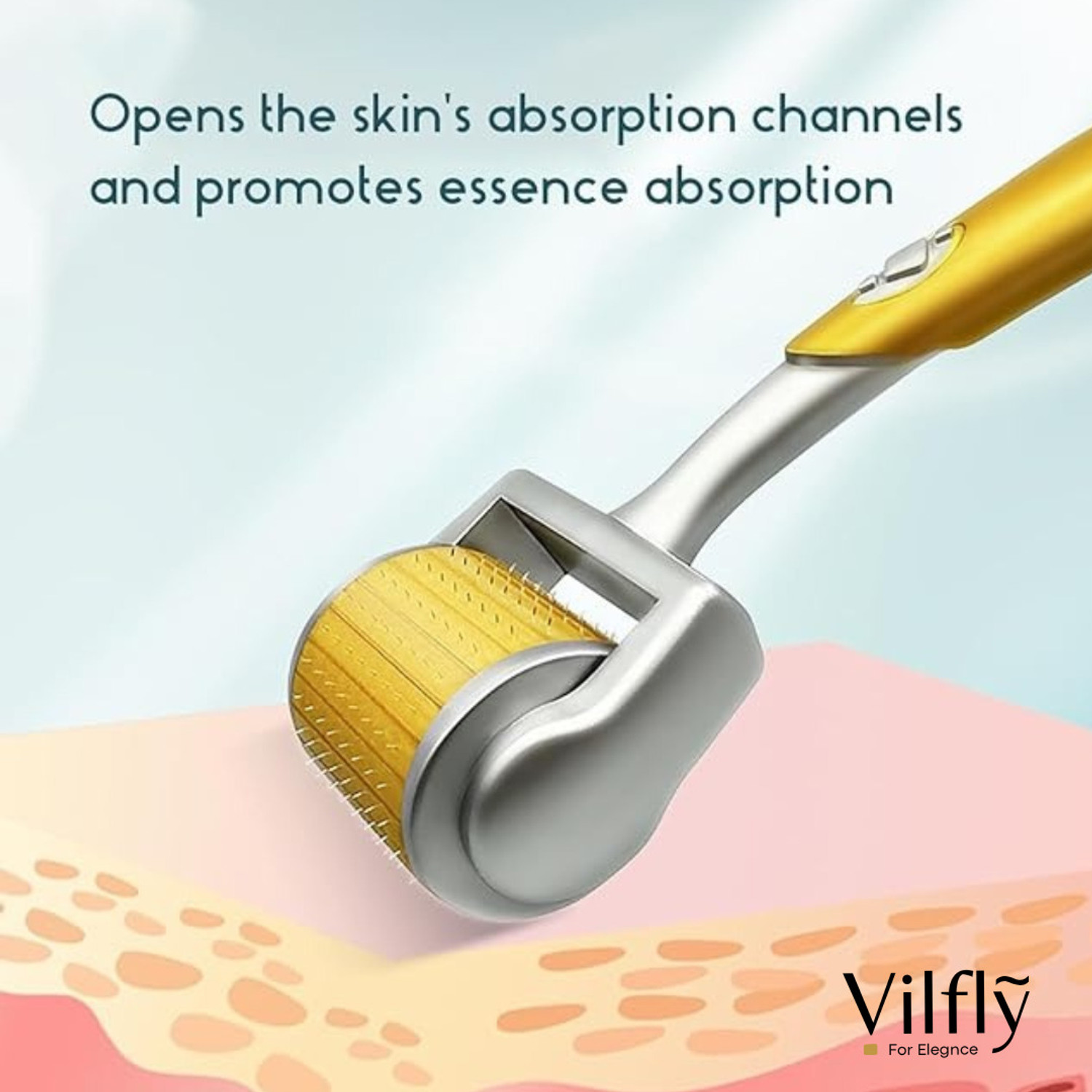 Image of VILFLY Mind Matters Hair Growth Stimulator golden Roller Roller 0.5mm