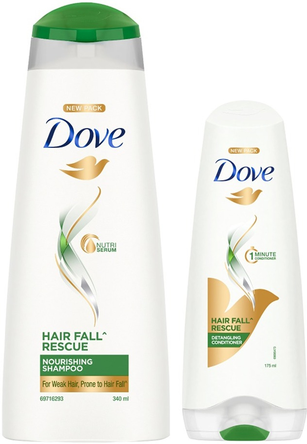Image of DOVE Hair Fall Rescue Shampoo 340ml and Hair Fall Rescue Conditioner 175ml