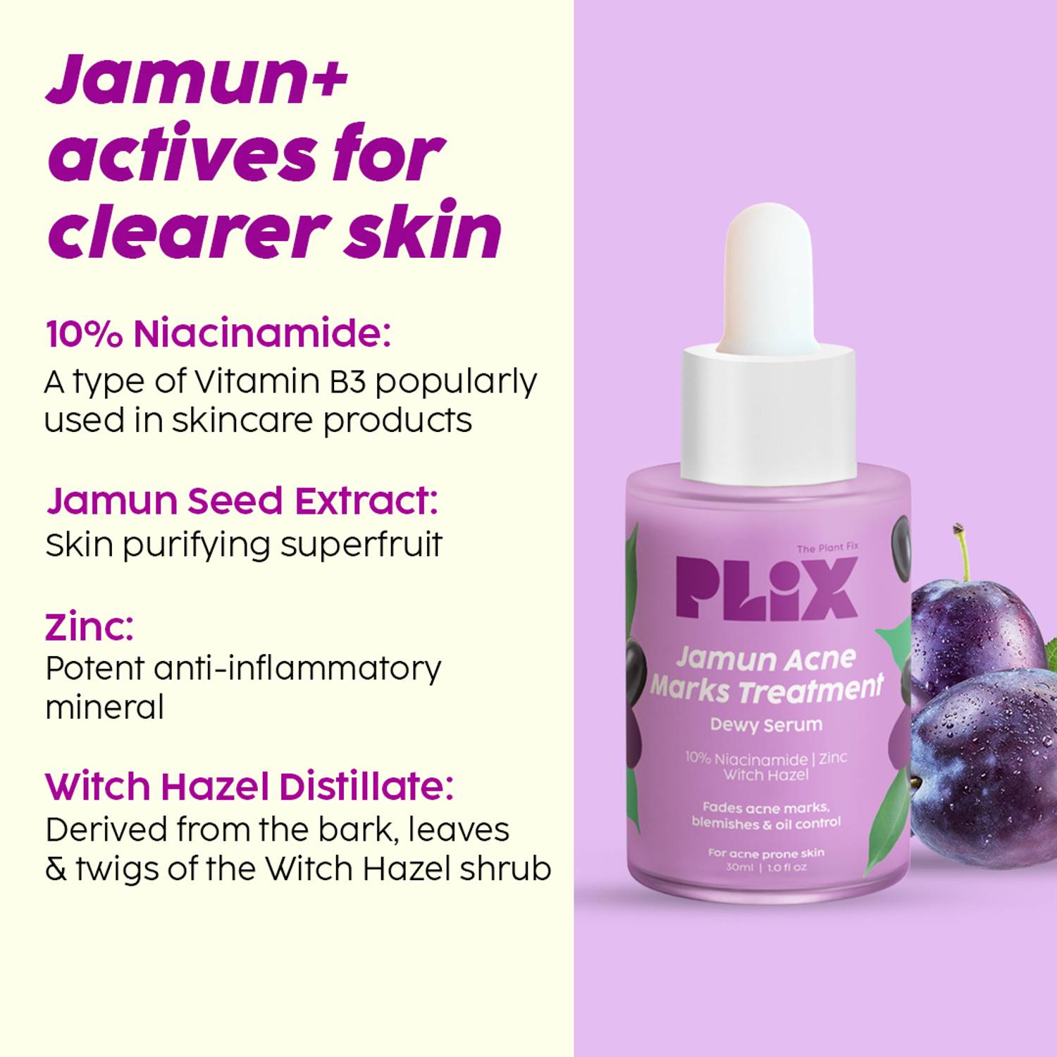 The Plant Fix Plix Jamun Niacinamide Serum 30ml - Image 4