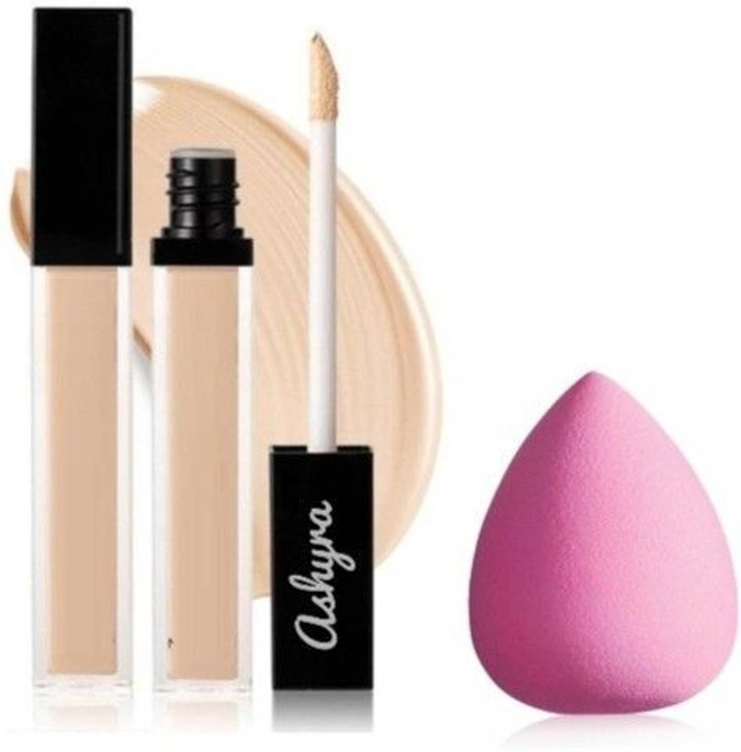 Ashyra Full Coverage Liquid Concealer, Matte & Poreless + 1Pc