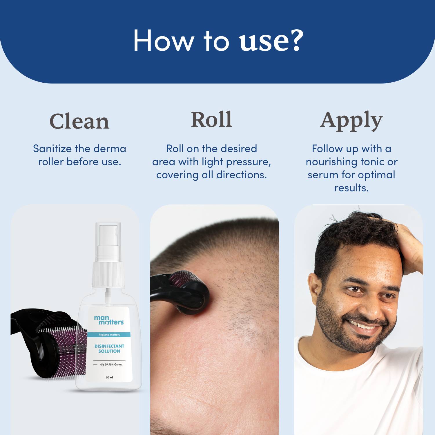 Man Matters Derma Roller 540 Micro 0.5mm Titanium Needle - Image 5