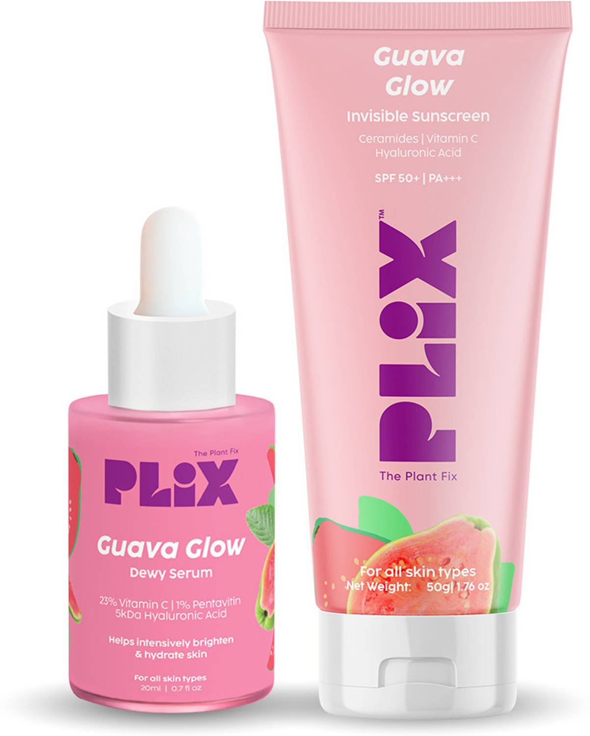 The Plant Fix Plix 23% Vitamin C Guava Face Serum & 50+ Guava Glo