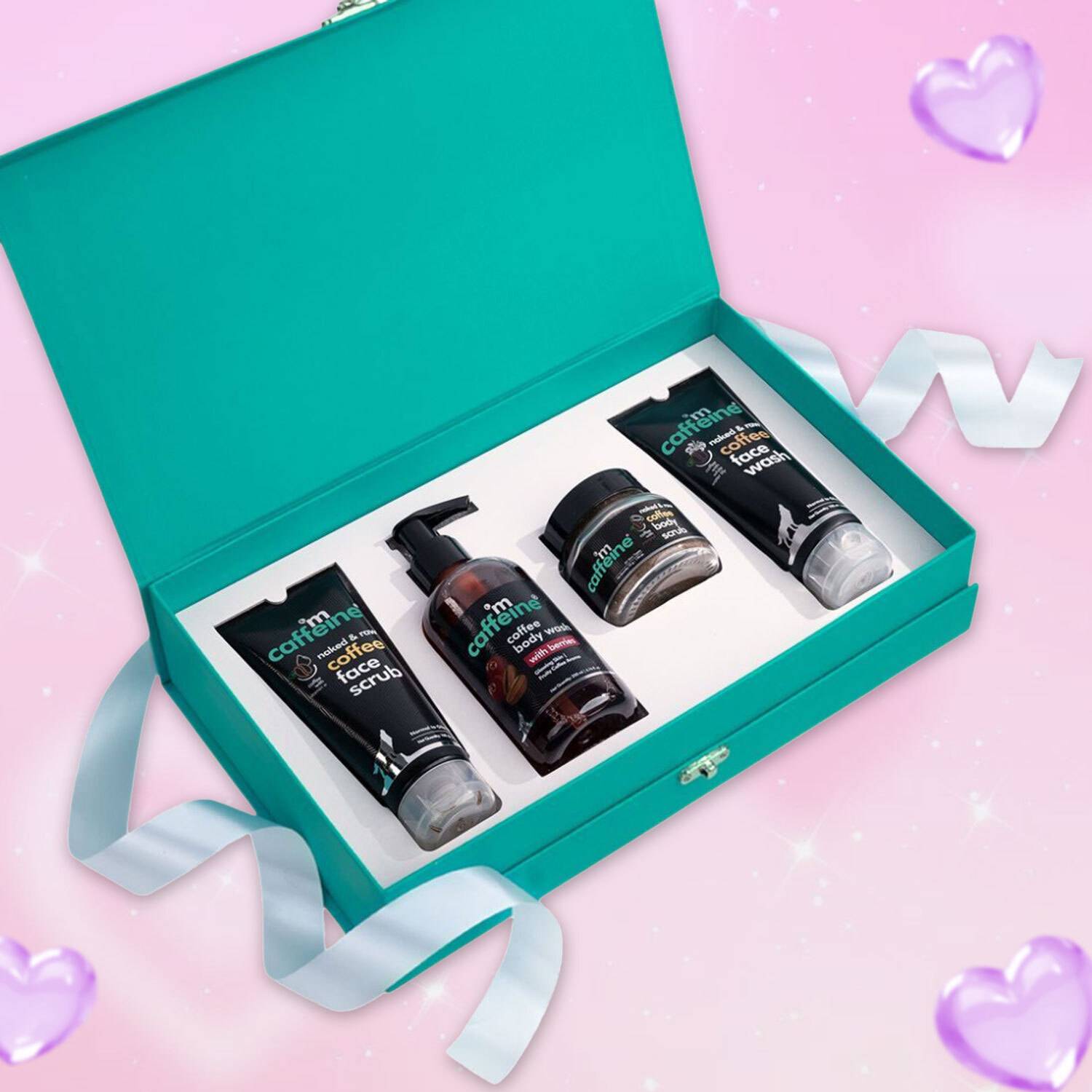 mCaffeine Shower Temptations Luxury Gift kit|Face Wash, Body Wash