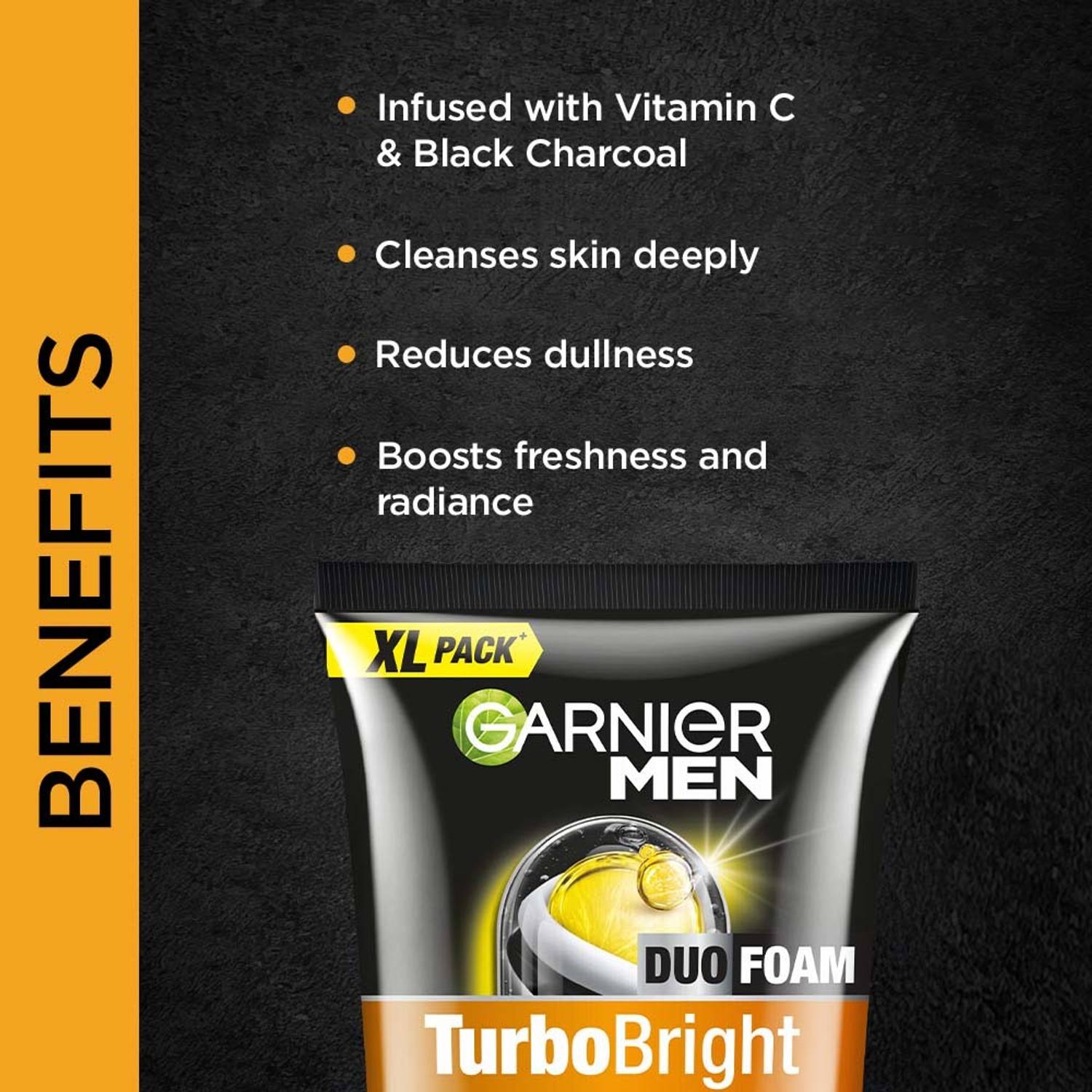 Garnier Men Brightening Duo - Turbo Bright 150g + Vit C Serum 8ml - Image 4